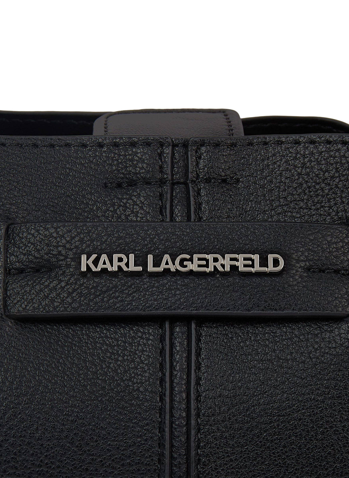 Mini bucket bag K/Pierced KARL LAGERFELD Black