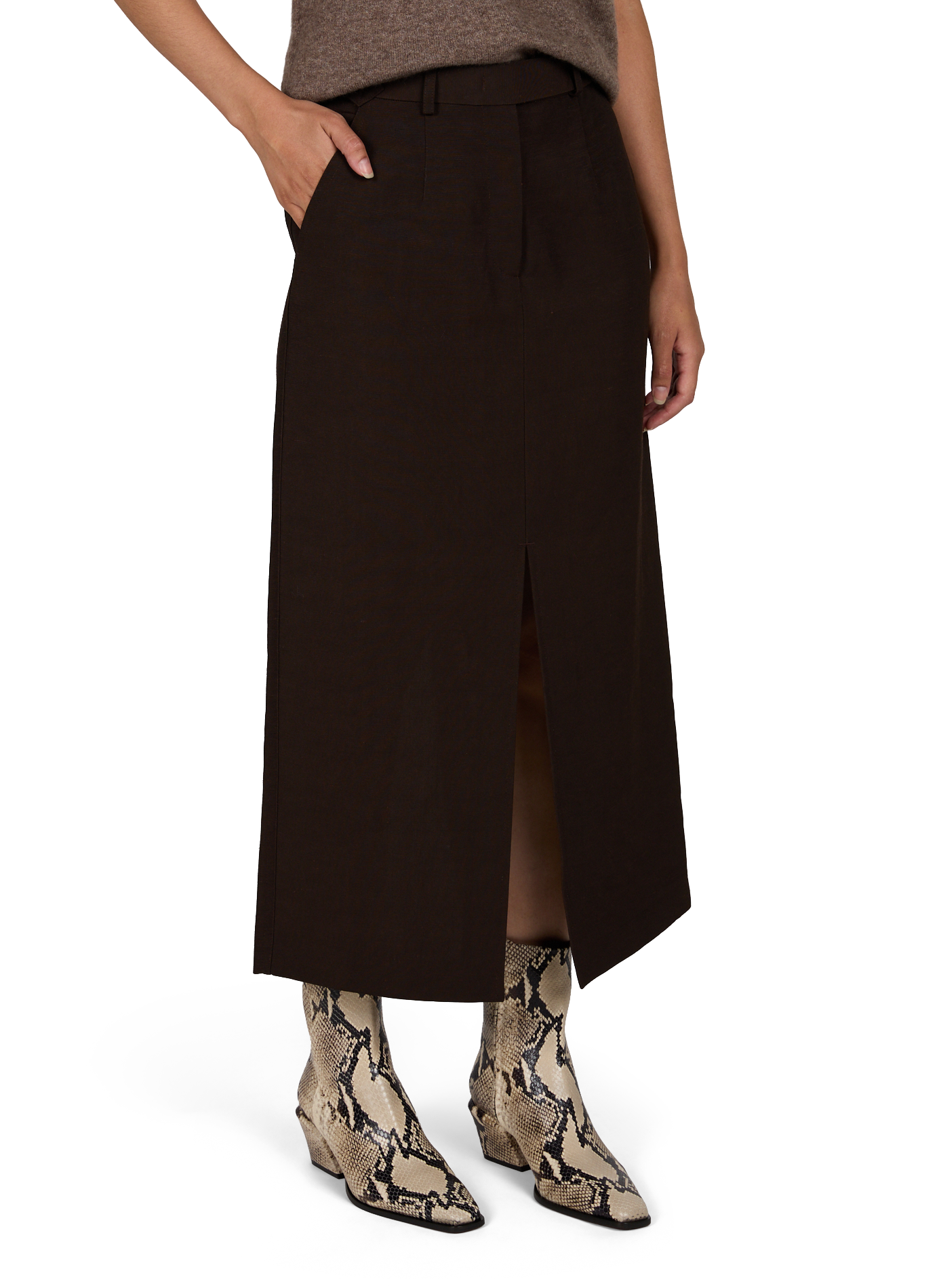 Midi Gerade Rock CO Braun