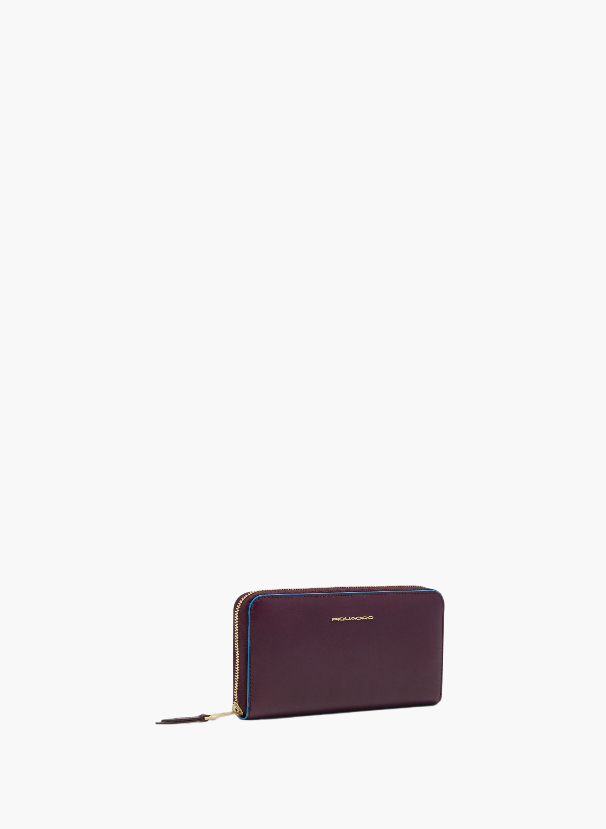 Grand portefeuille femme zippé avec 4 soufflets PIQUADRO Rouge