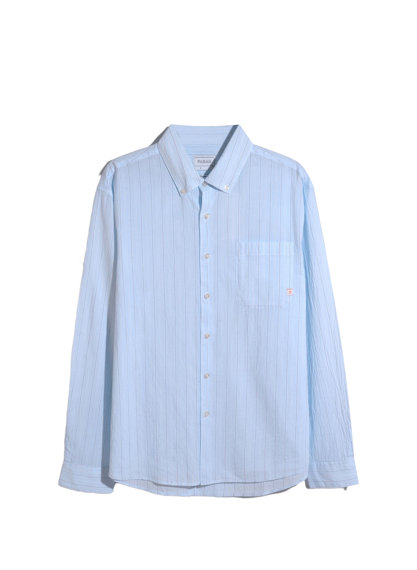 Straight cotton shirt FARAH Blue