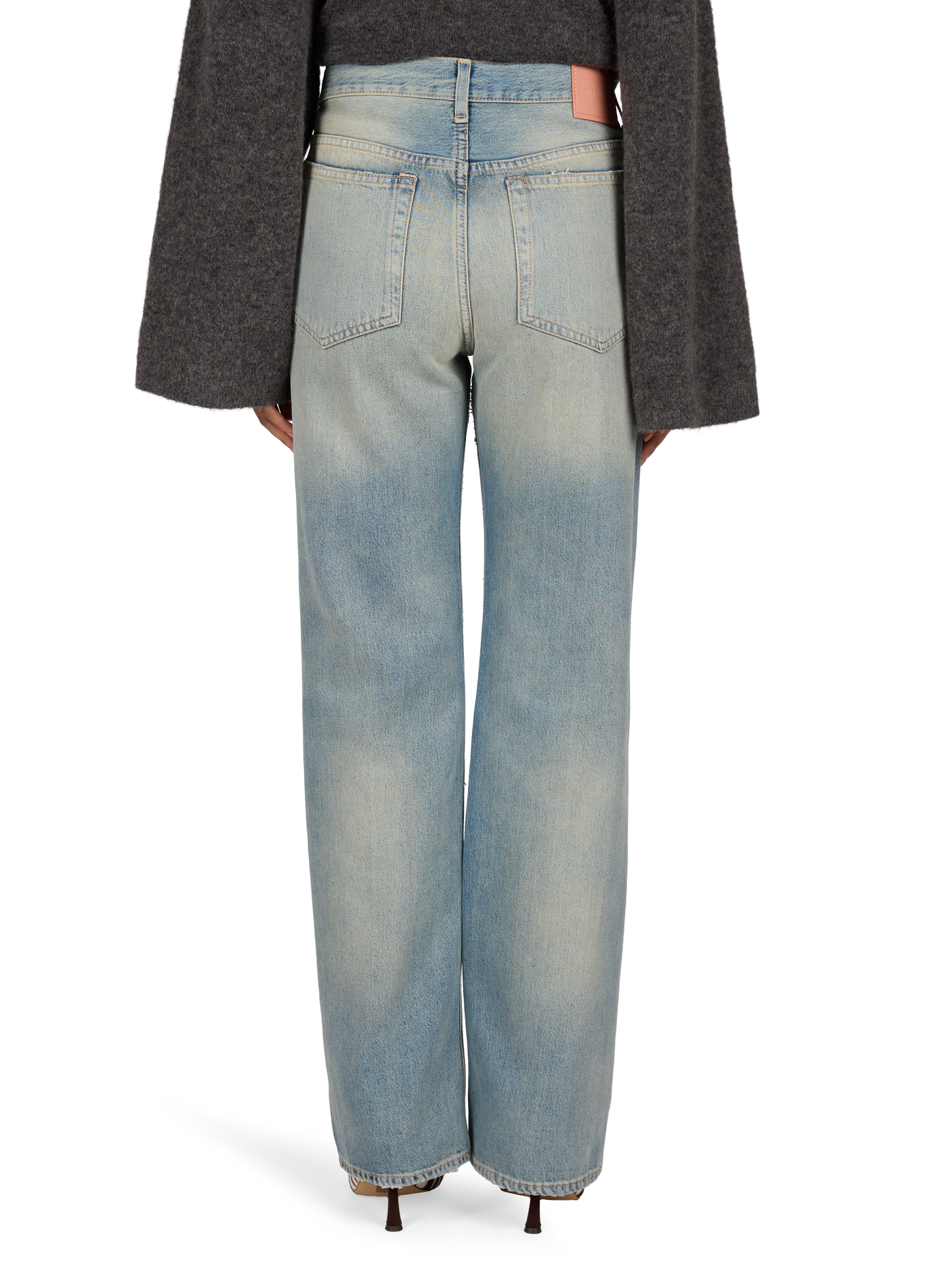 Pantaloni diritti con inserto in misto cotone ACNE STUDIOS Blu
