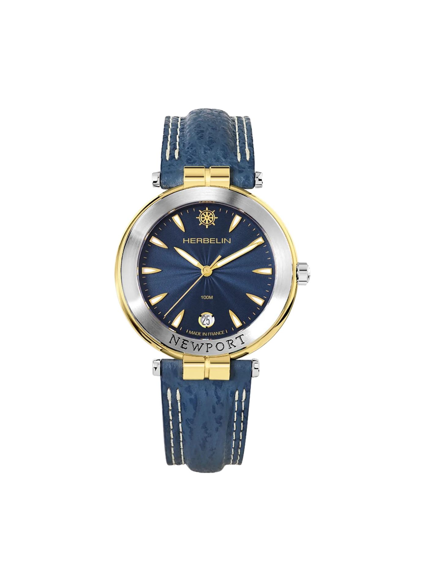 Quarzuhr Newport aus Leder HERBELIN Blau