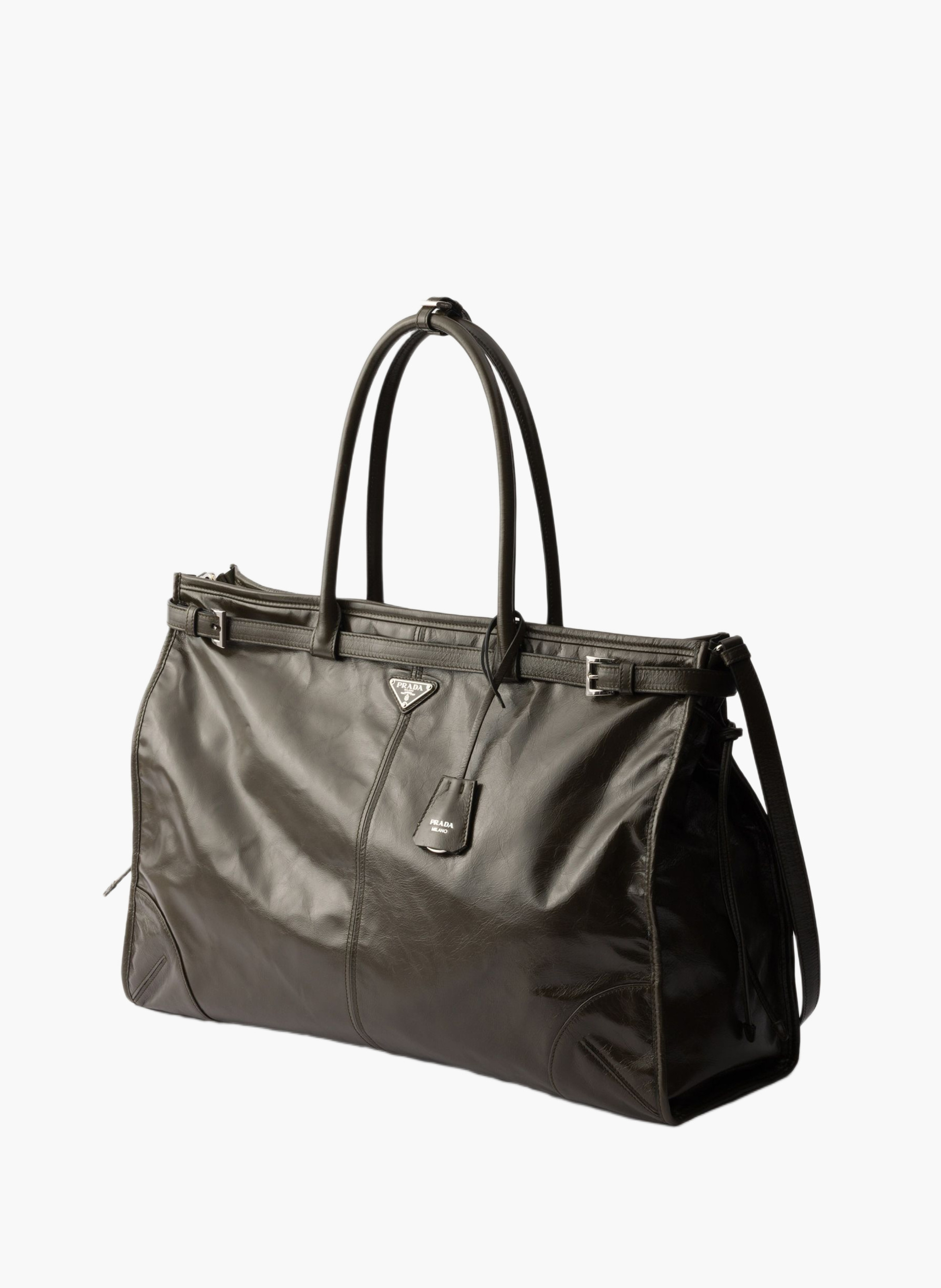 Cabas prada bonnie en cuir PRADA Vert