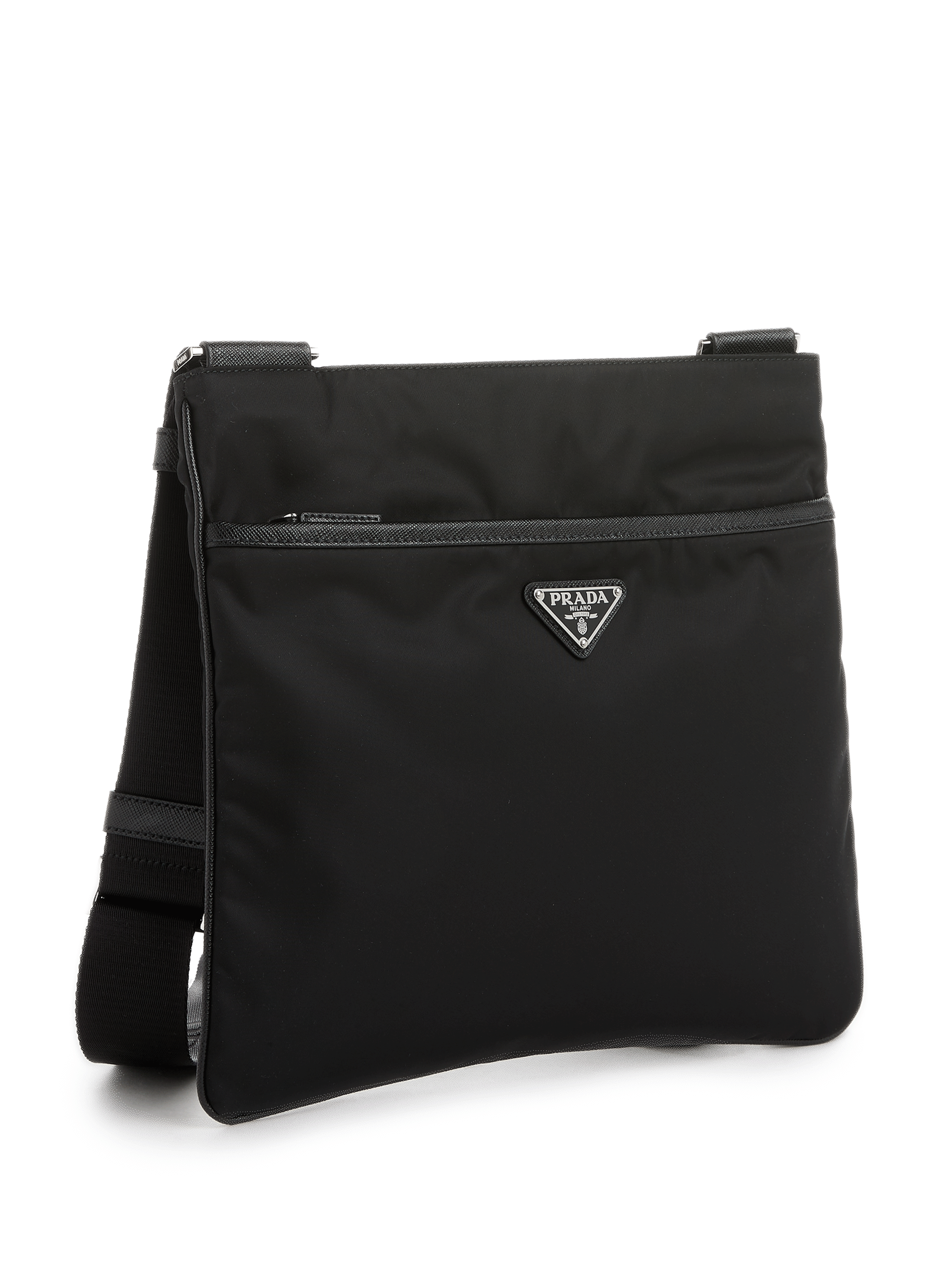 Sac bandoulière en nylon Noir Prada Homme