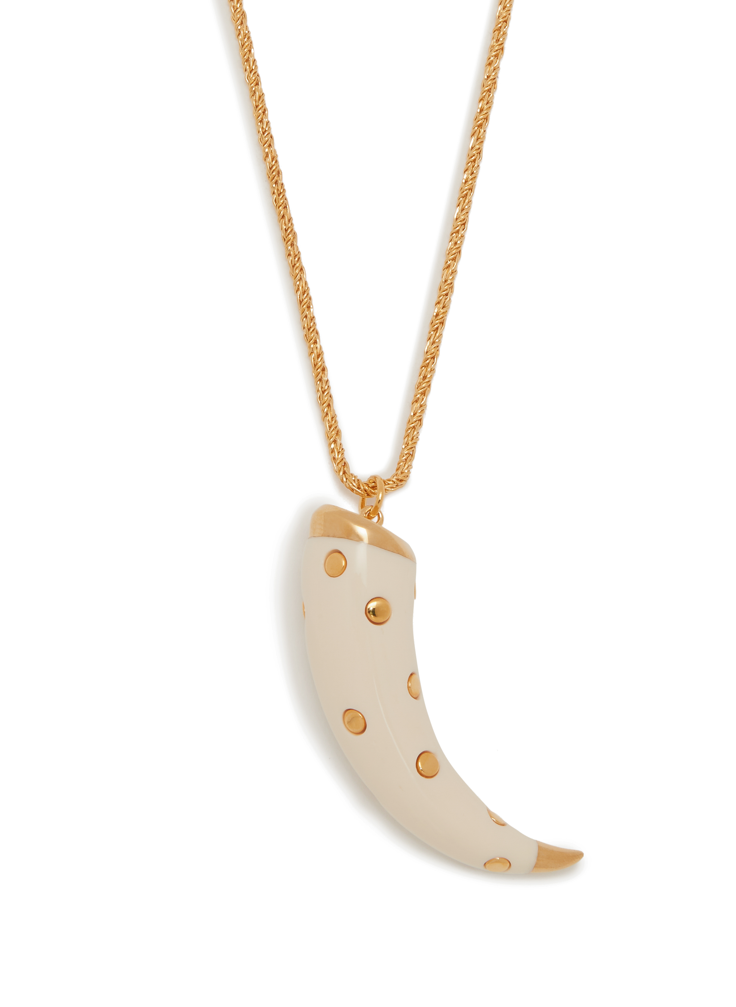 Caftan Moon studded necklace AURELIE BIDERMANN White