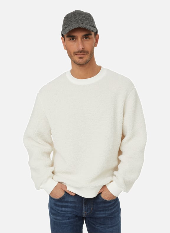 Sweatshirt en faux sherling Beige by SAISON 1865 SAISON 1865 Sweatshirt en faux sherling Beige