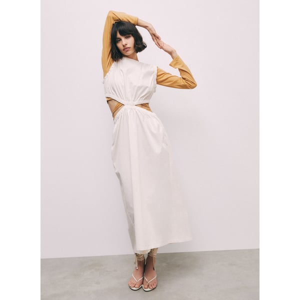 Robe Cut-out en coton mélangé