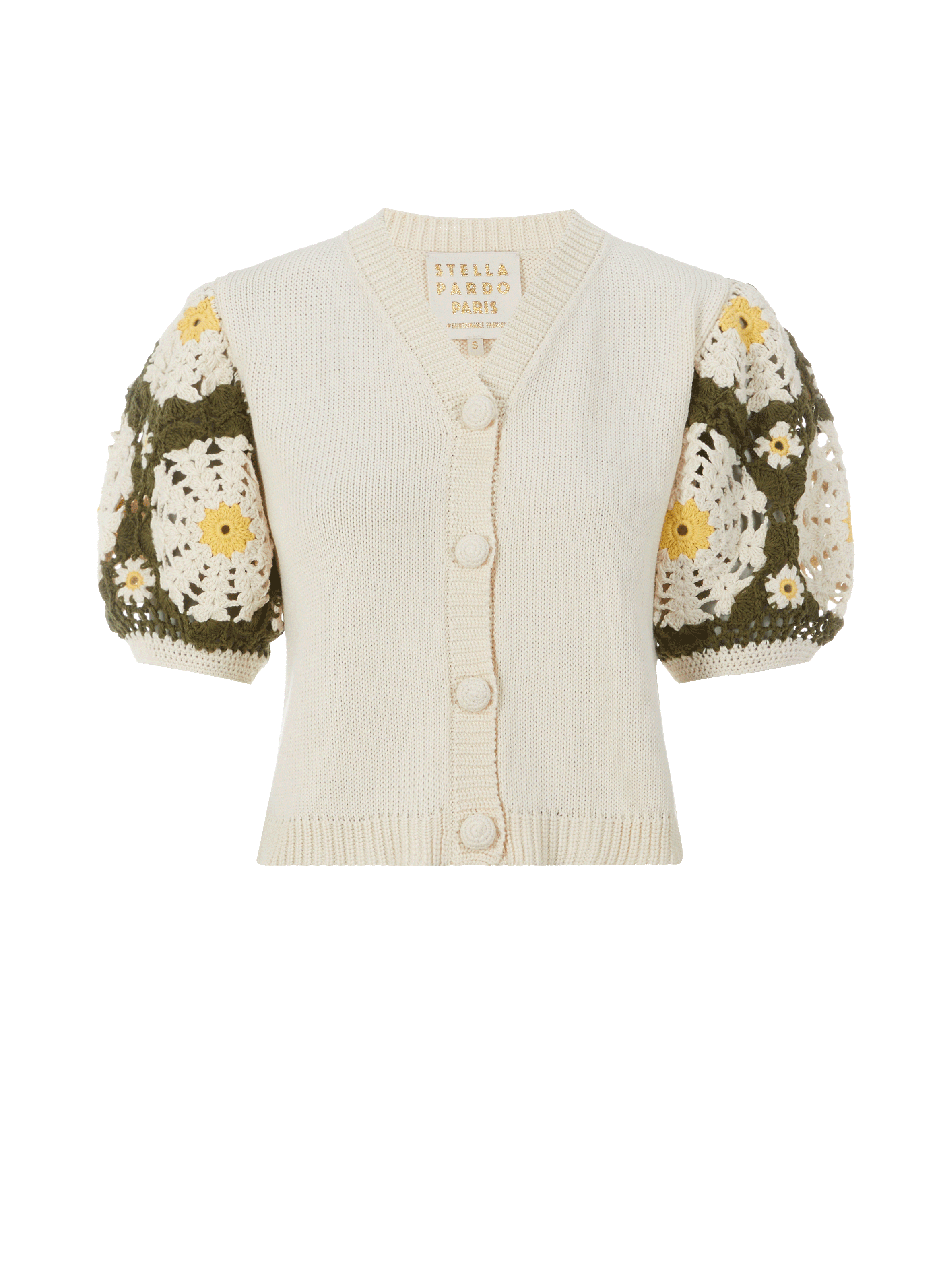 Cardigan Lorena en crochet STELLA PARDO Vert