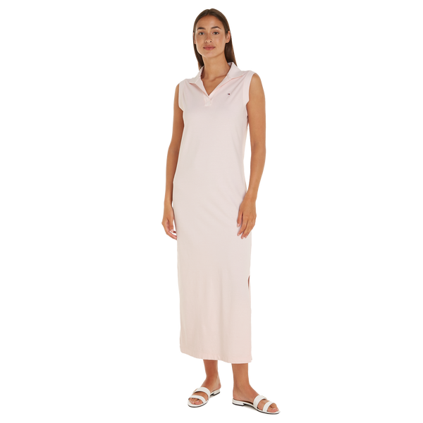 Tommy Hilfiger Maxi Dress With Slit In Pink