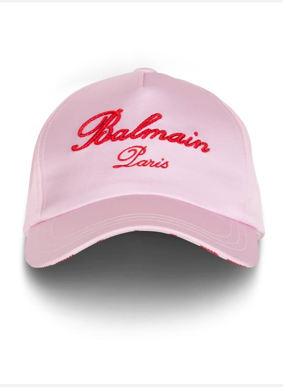 Casquette avec broderie balmain signature Rose by BALMAIN BALMAIN Casquette avec broderie balmain signature Rose
