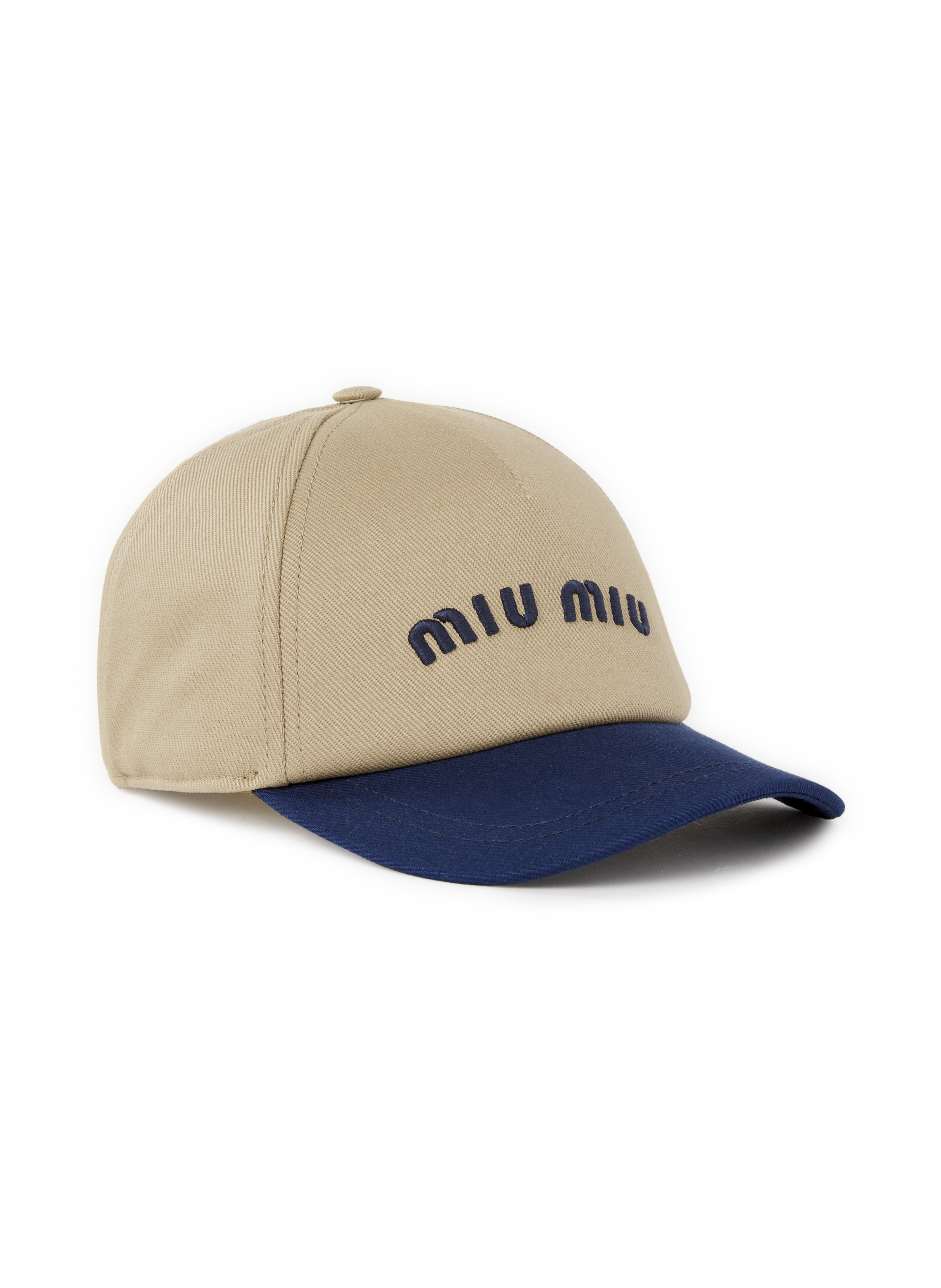 Casquette bicolore logotypée MIU MIU Multicolore