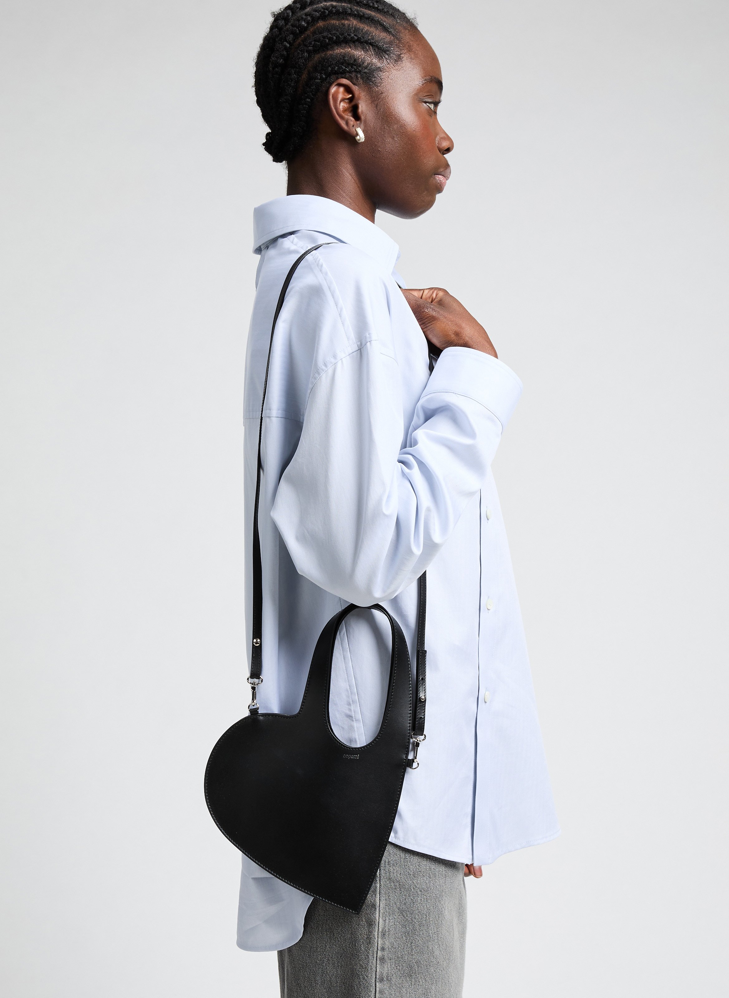 Sac Baby Heart en cuir  COPERNI Noir