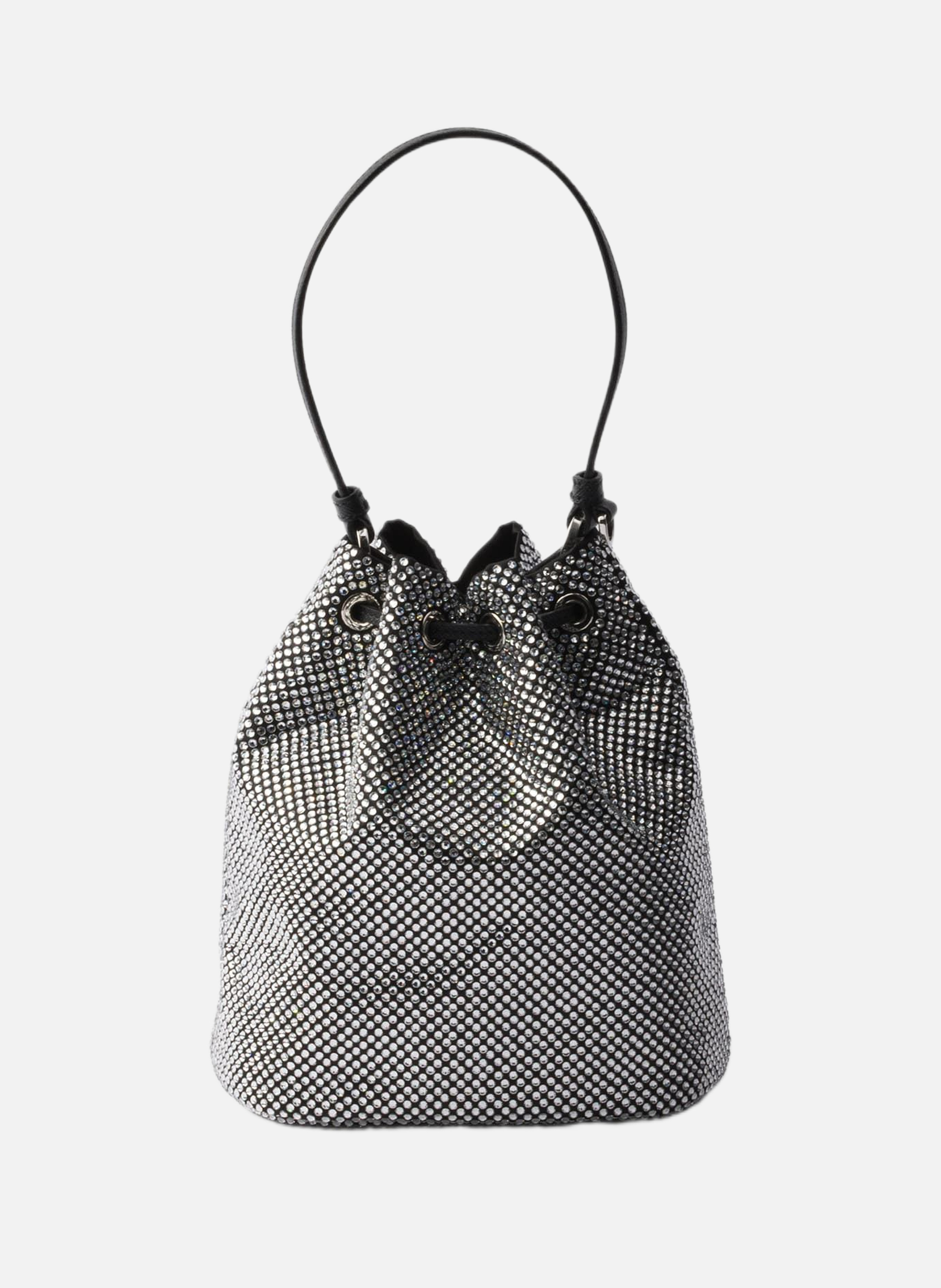Mini sac en satin à cristaux PRADA Argent