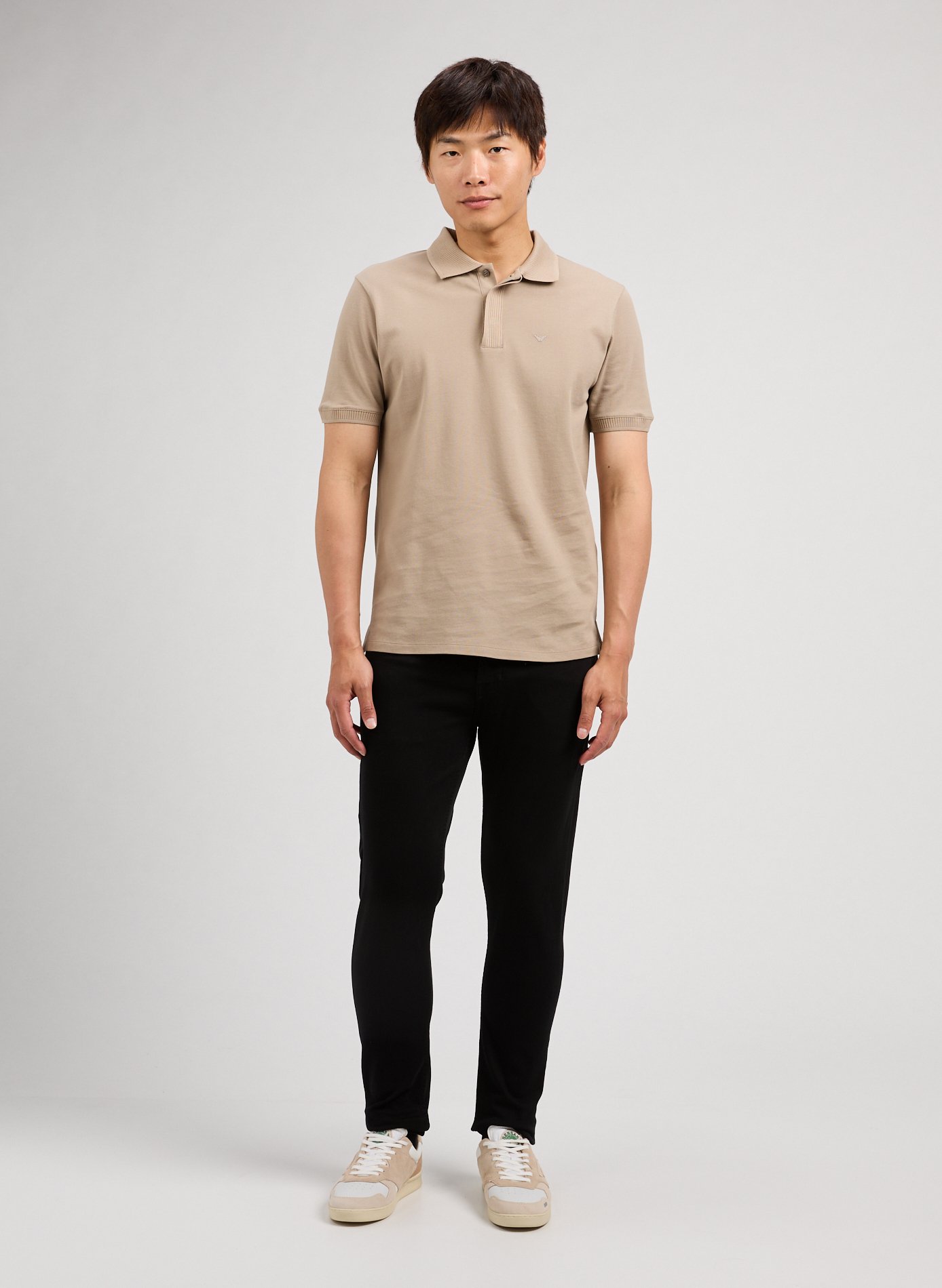 Cotton-blend slim-fit jeans 7 FOR ALL MANKIND Black