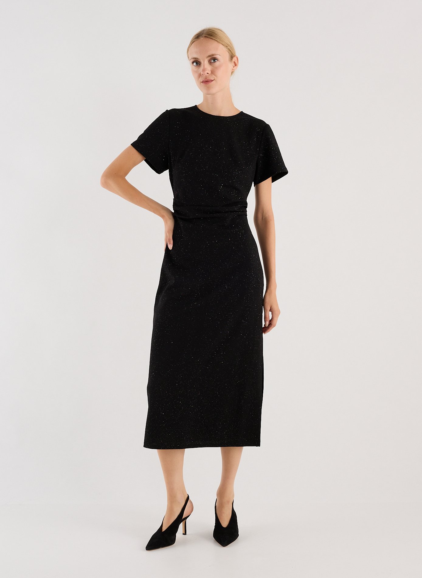 SAISON 1865 Robe midi Wargapo  Noir
