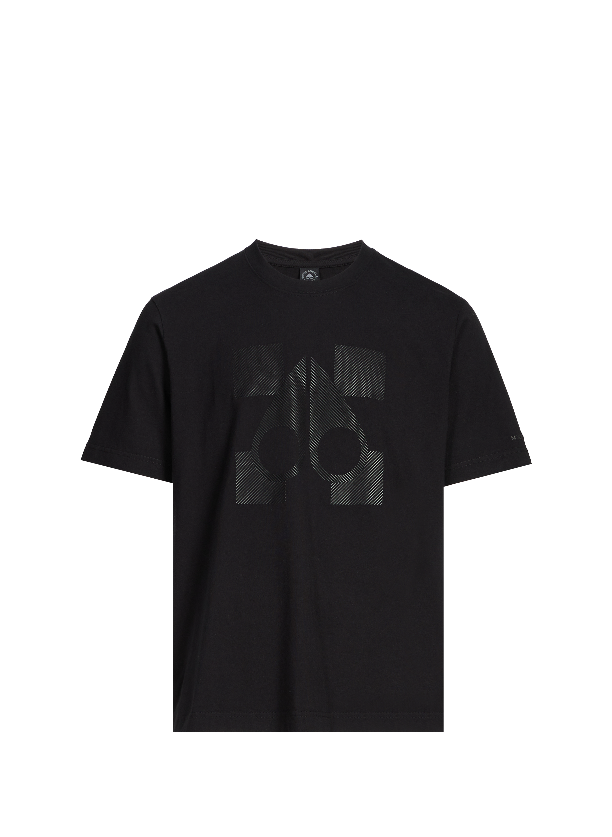 Cotton Logo T-shirt MOOSE KNUCKLES Black