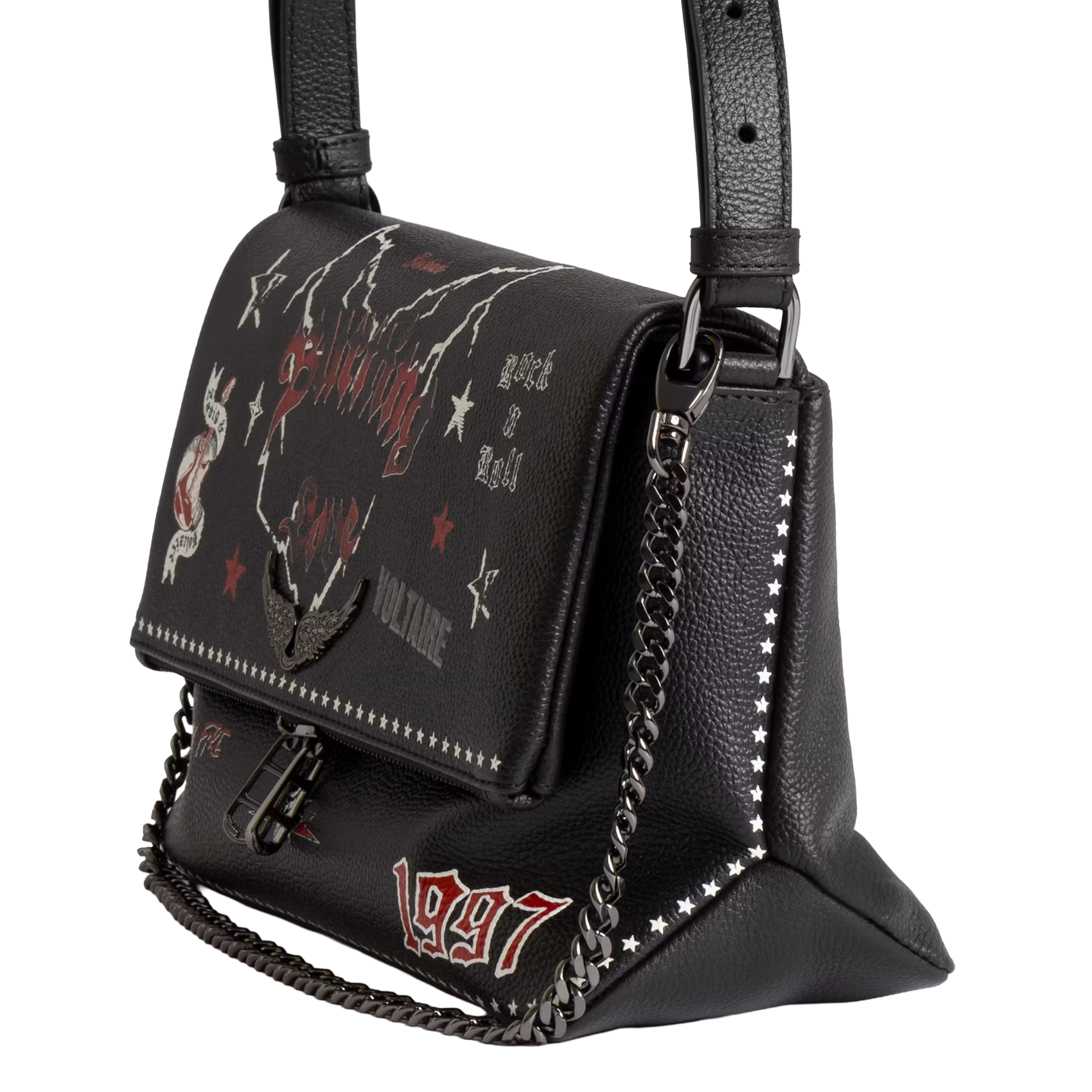 Sac à main en cuir rocky ii ZADIG&VOLTAIRE Noir