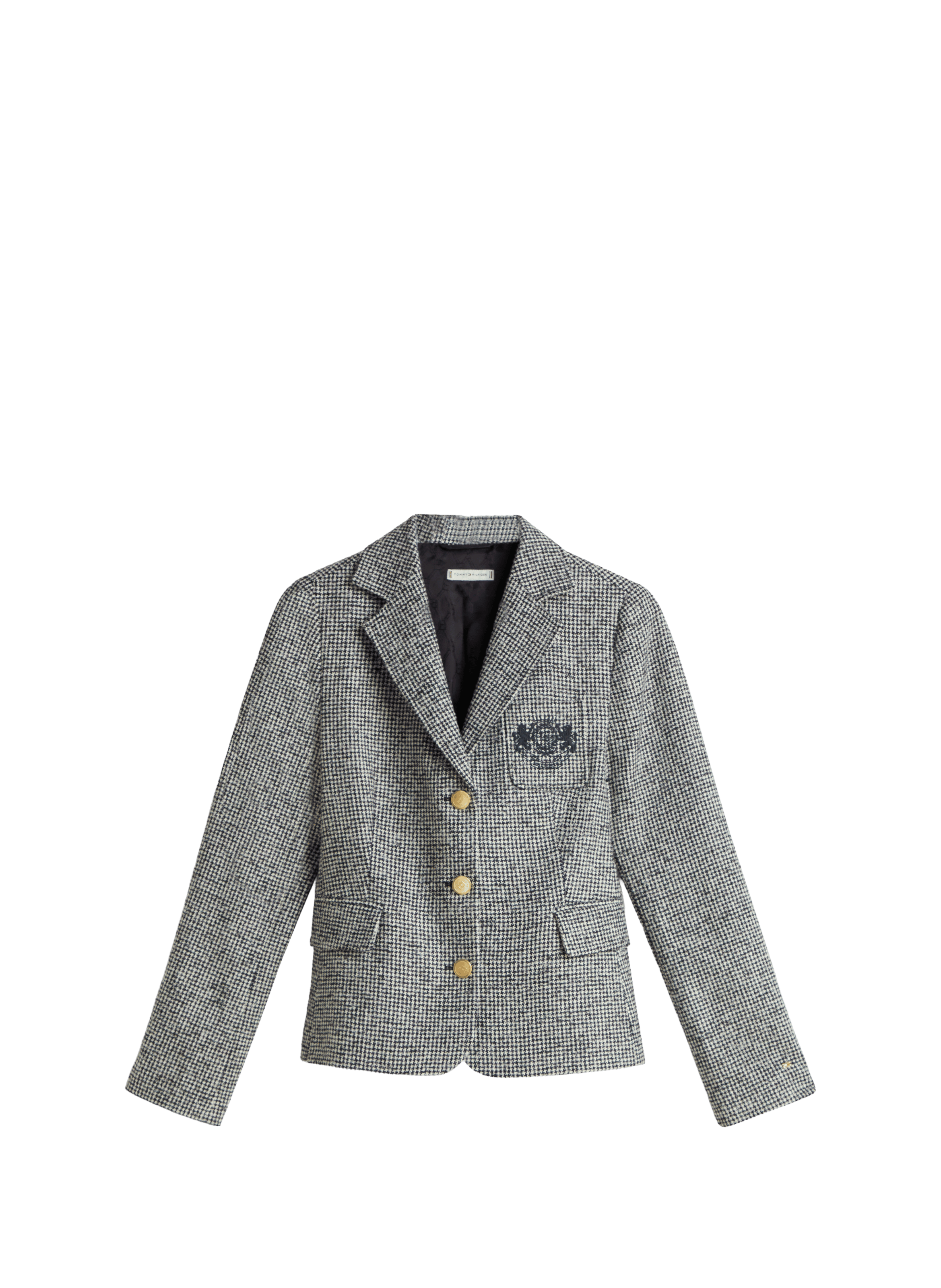 Blazer cintré en laine mélangée TOMMY HILFIGER Gris