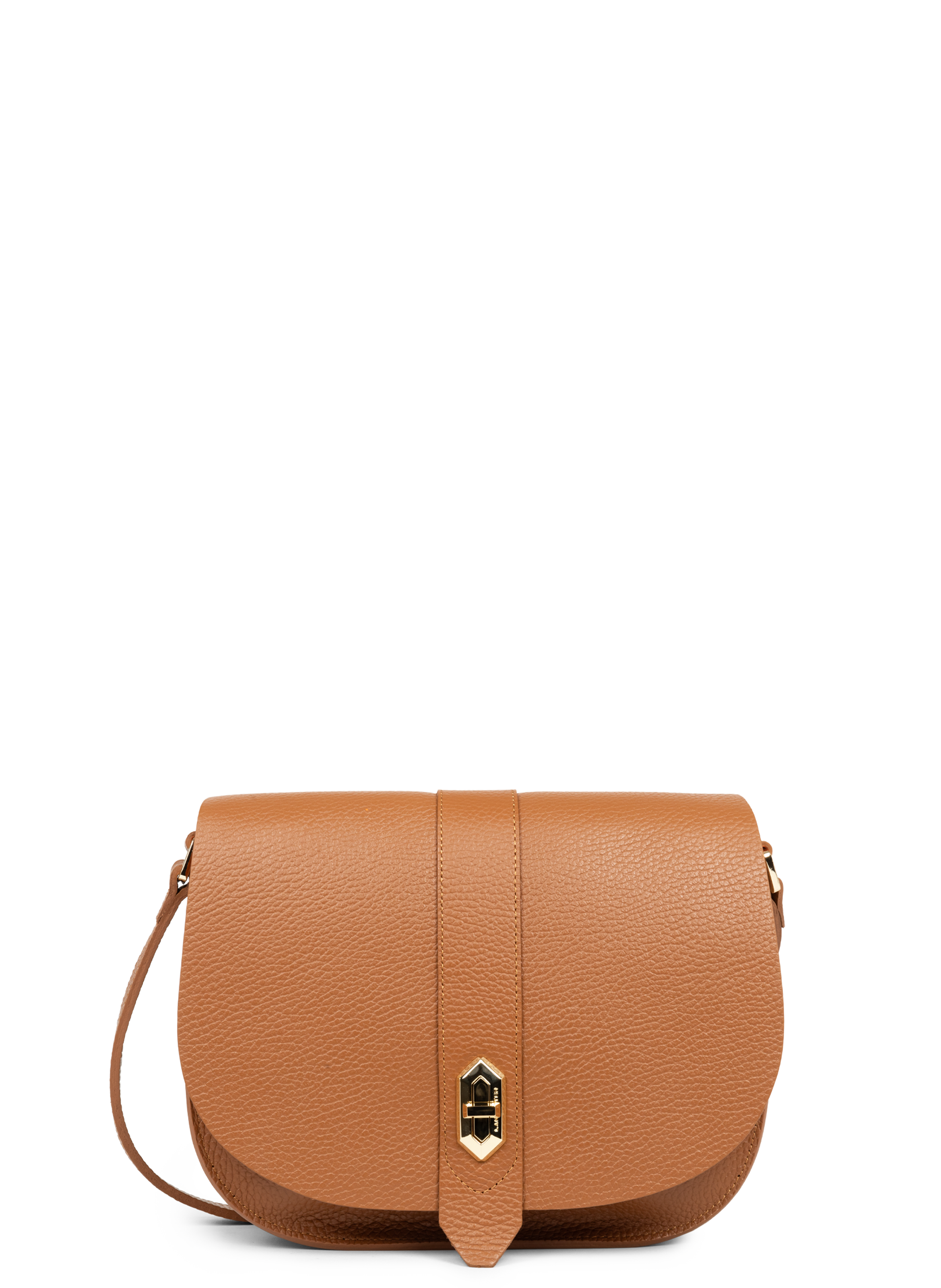 LANCASTER Sac besace - top double Marron