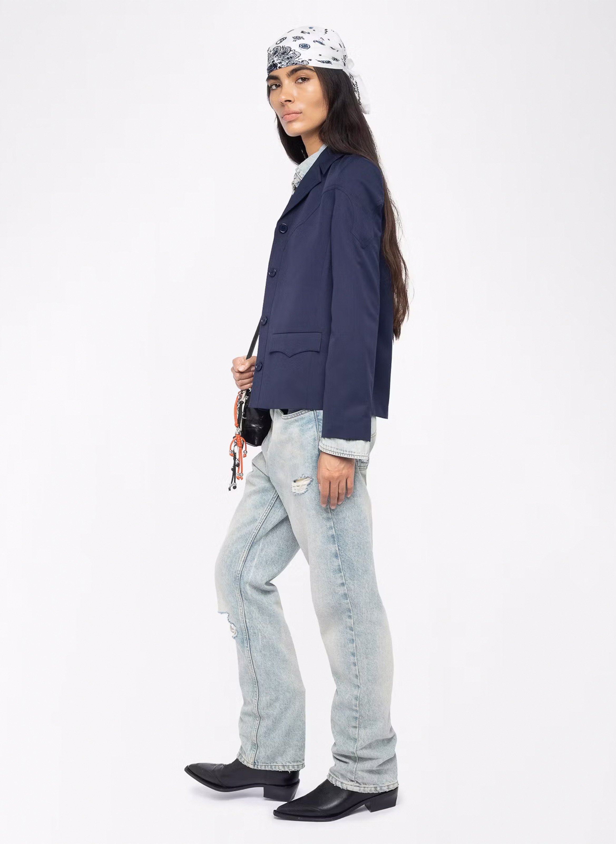 Blouson col tailleur lara ZADIG&VOLTAIRE Bleu