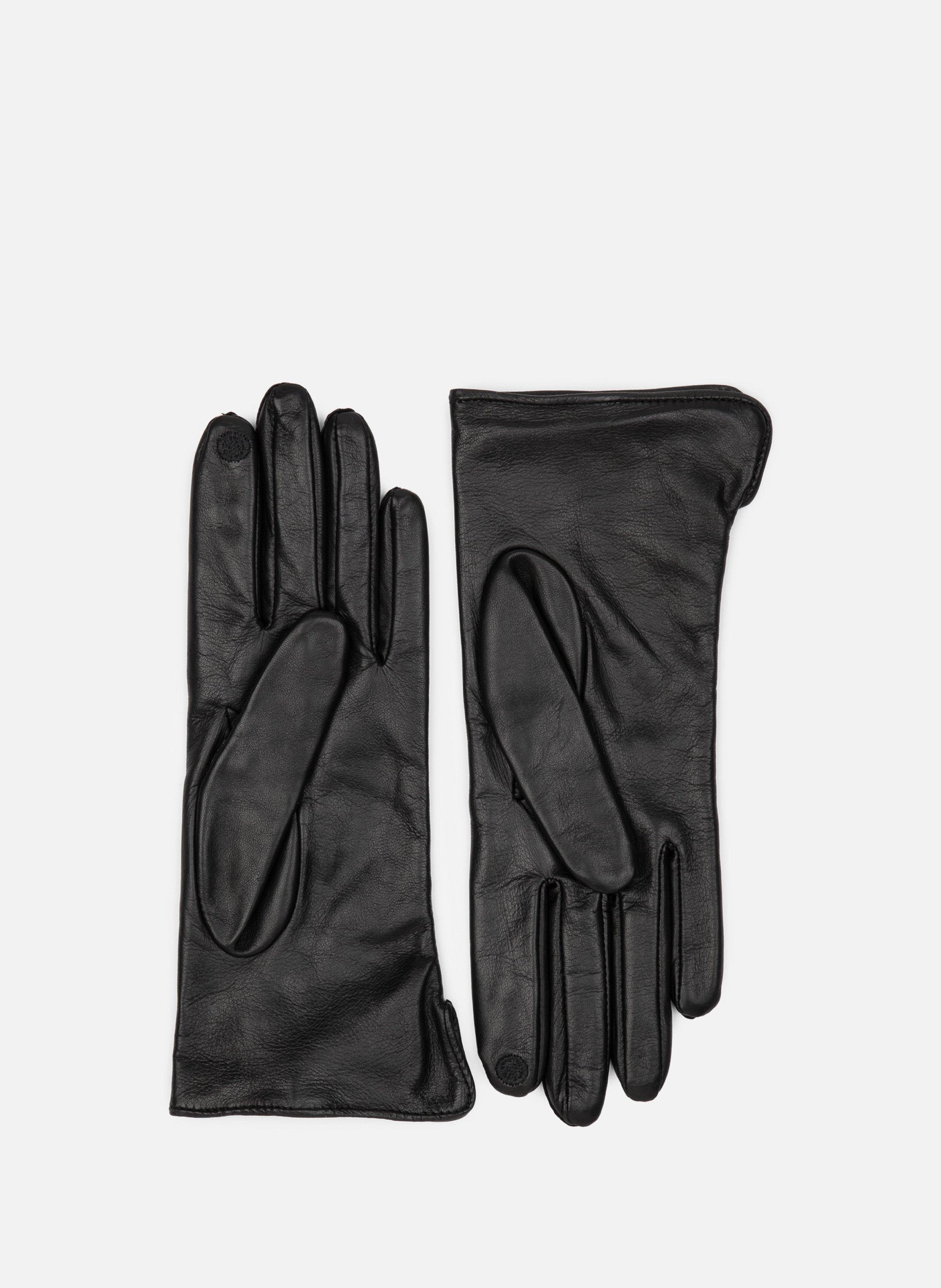 Gants en cuir d'agneau lisse LANCASTER Noir