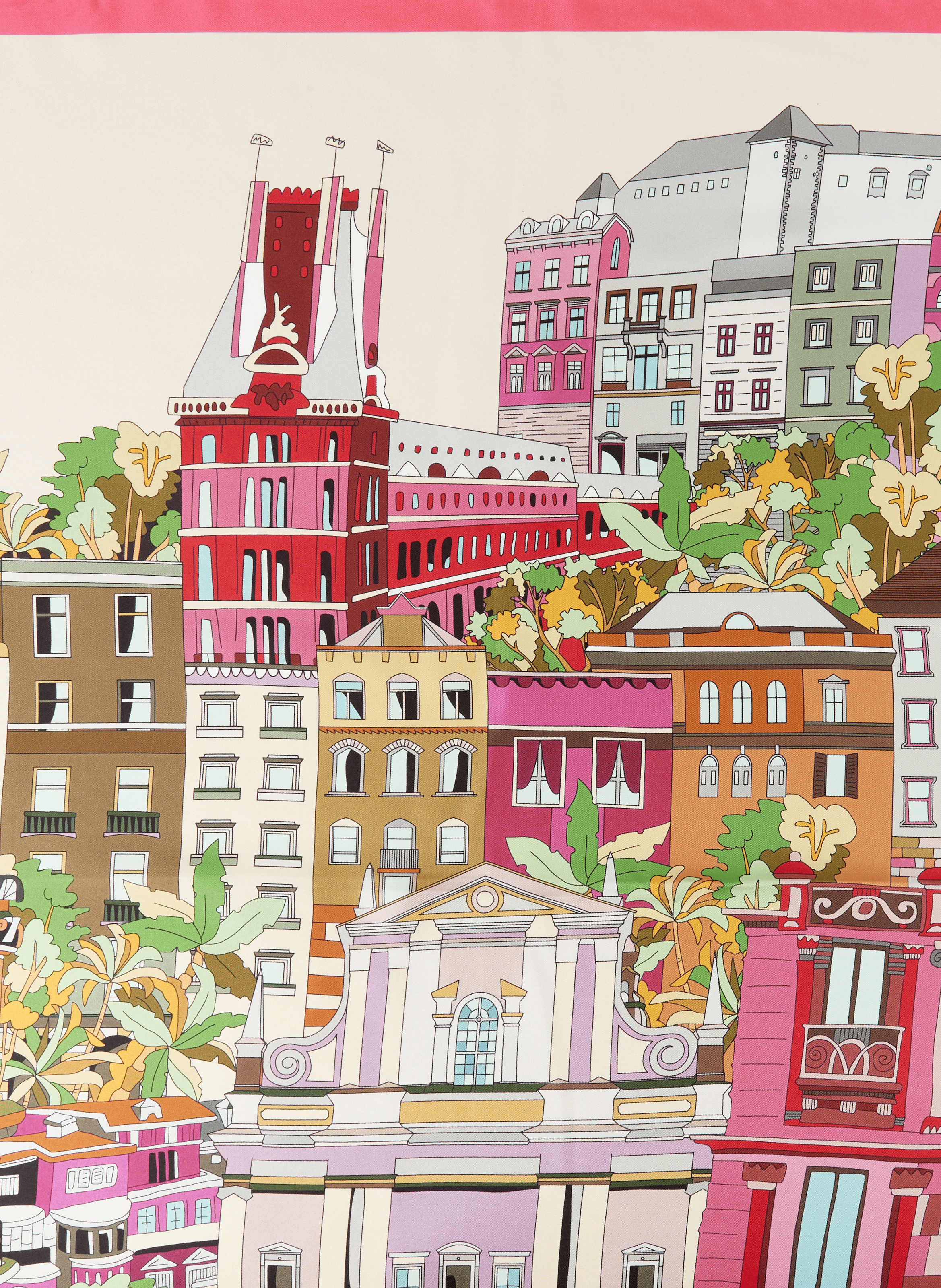 Printed silk scarf AU PRINTEMPS PARIS Multicolour