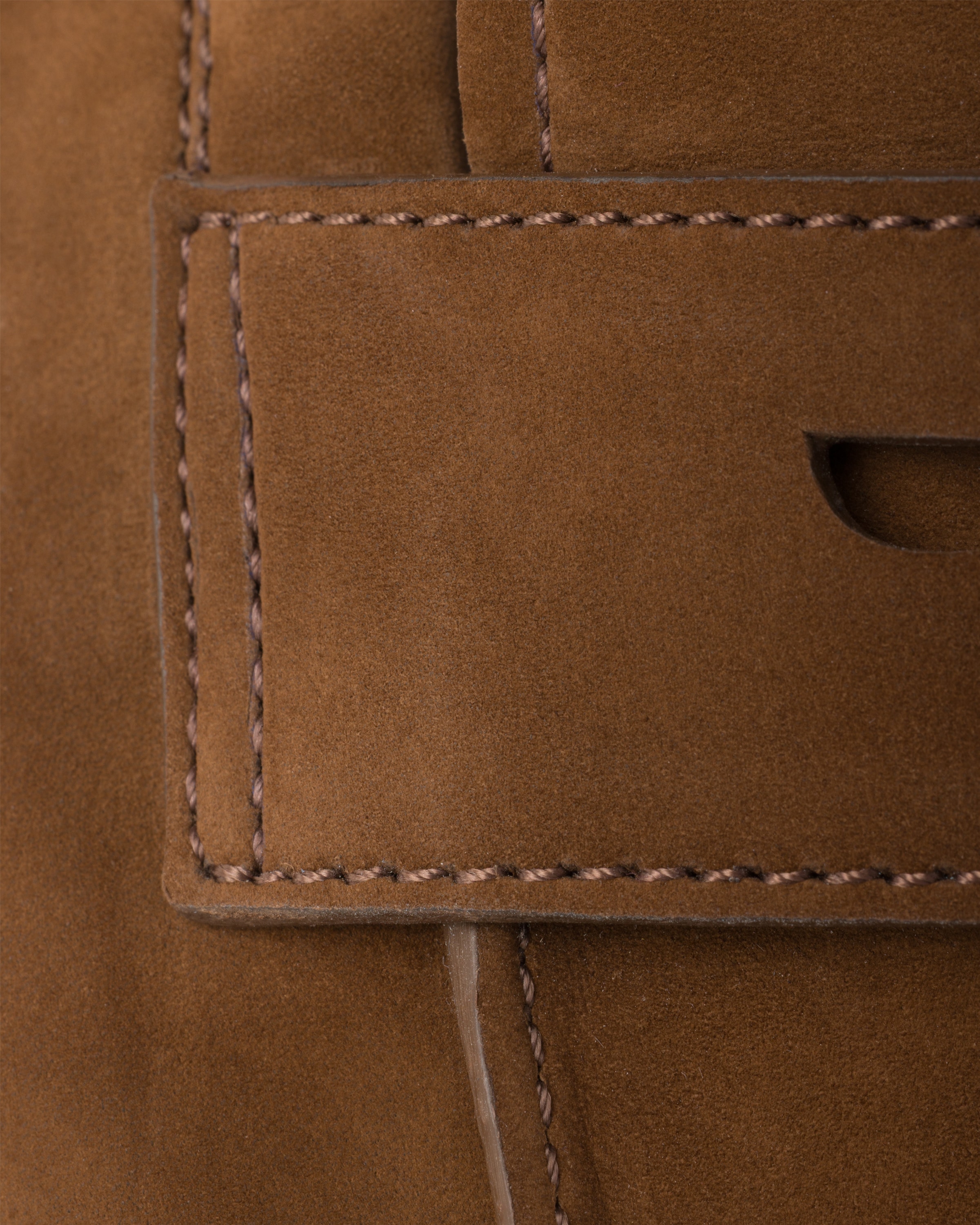 Mocassins en cuir nubuck shuffle PRADA Marron