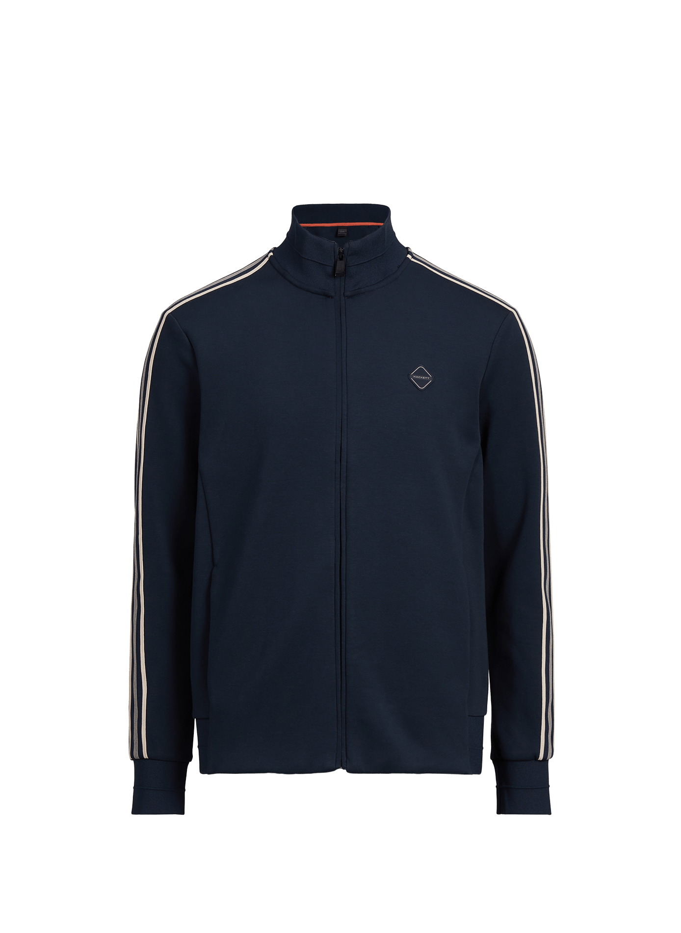 Cotton-blend zip-up hoodie HACKETT Blue