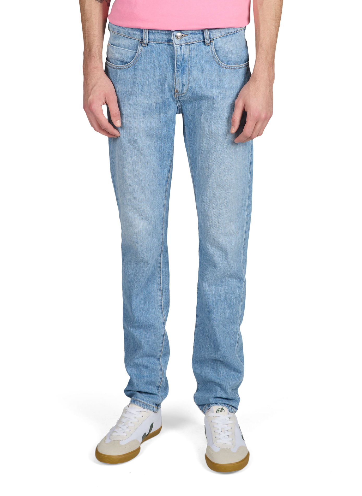 Straight leg cotton denim jeans NOTIFY Blue