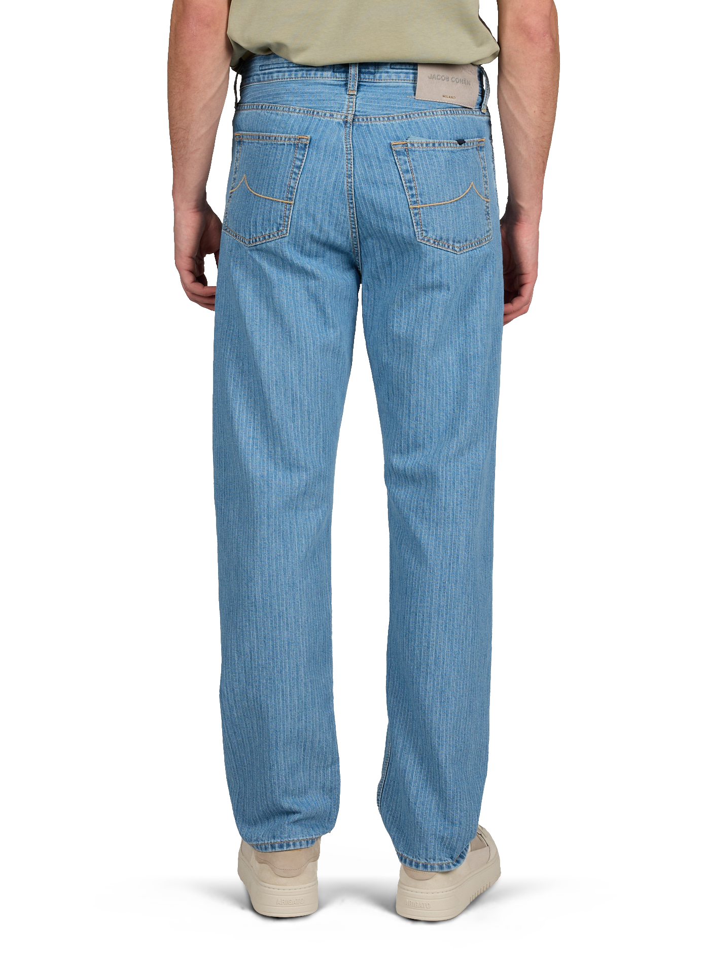 Jean droit en coton JACOB COHEN Bleu