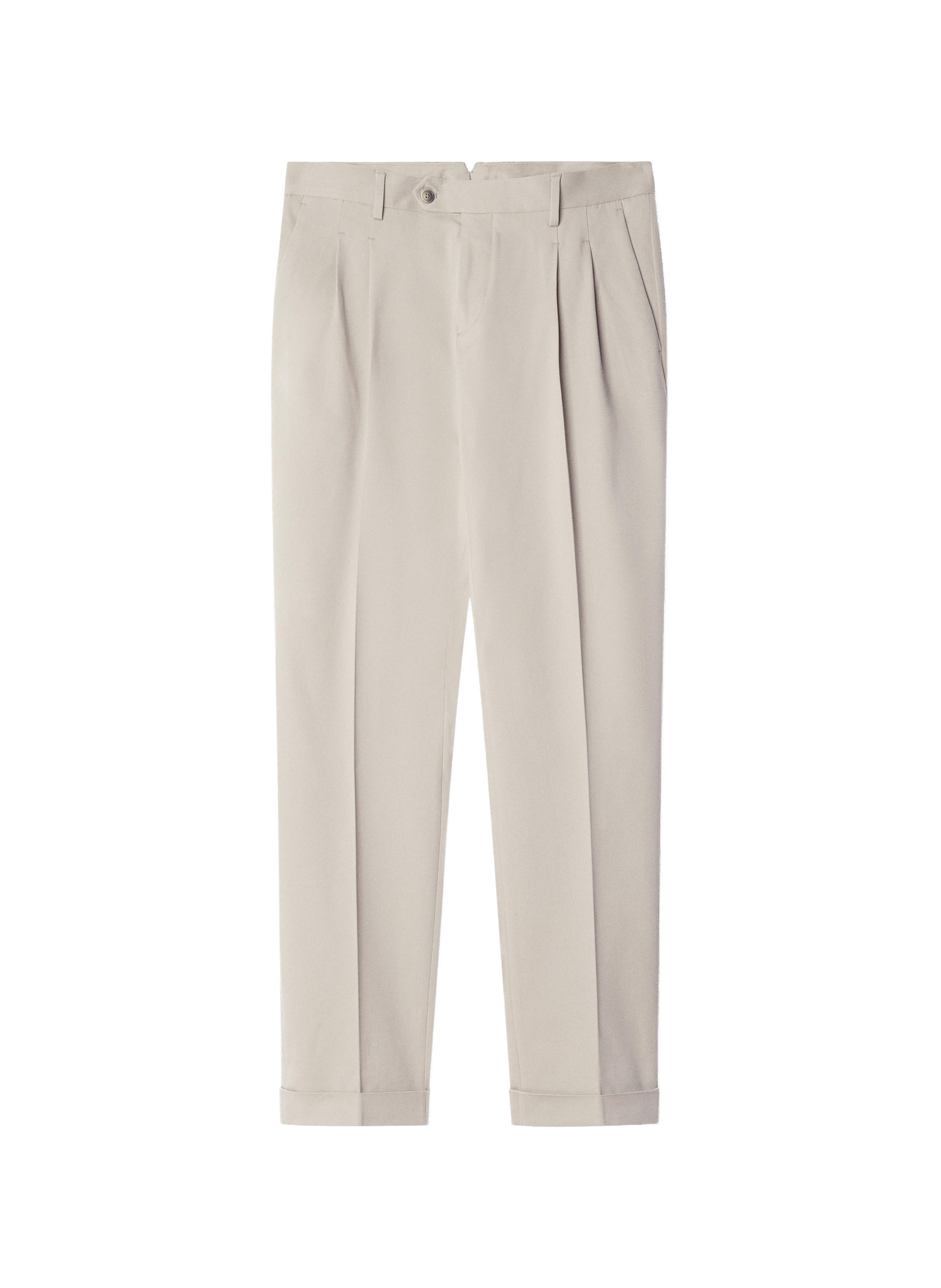 Classic double pleat chino pants HACKETT Brown