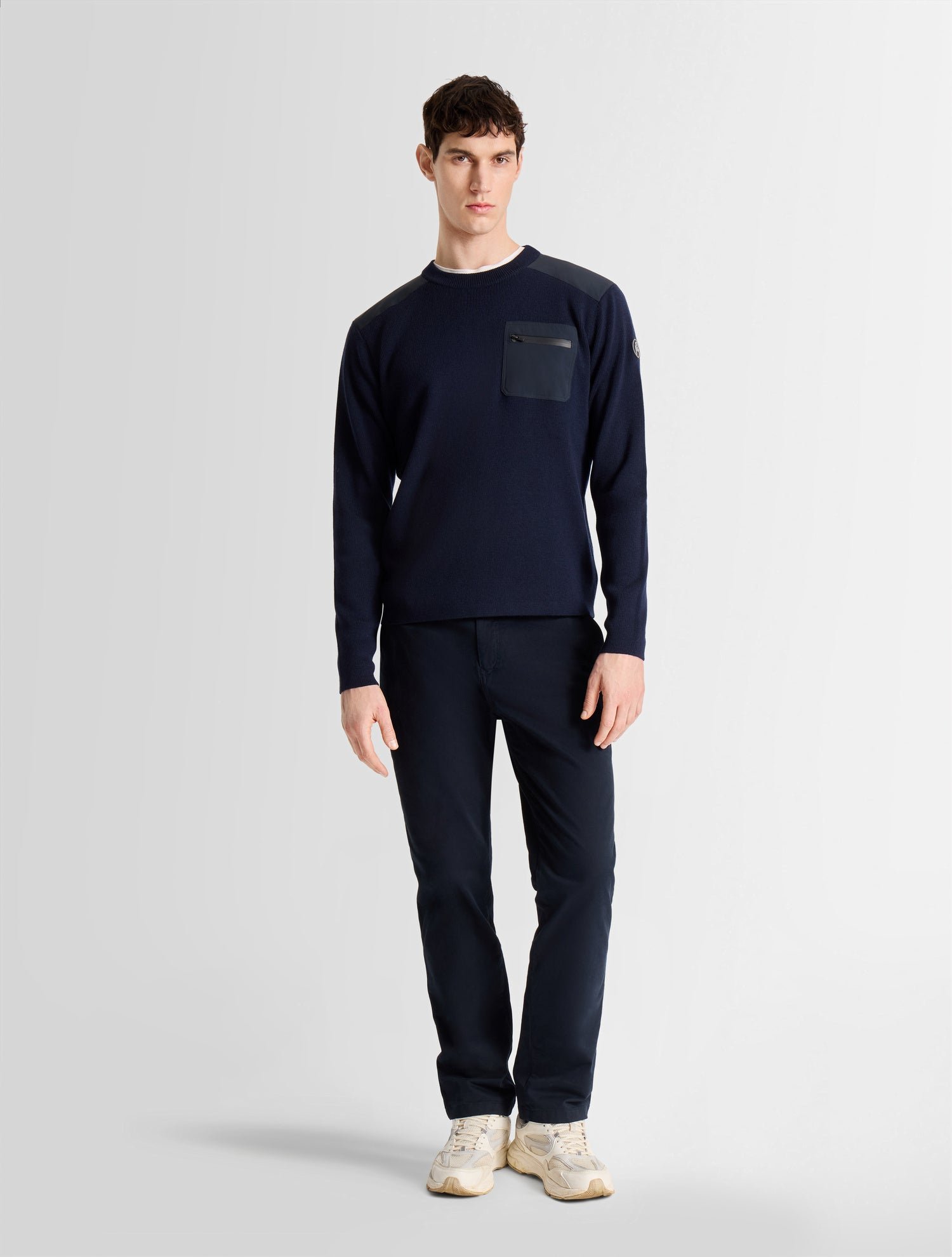 Pull tevan col rond coupe regular FUSALP Bleu