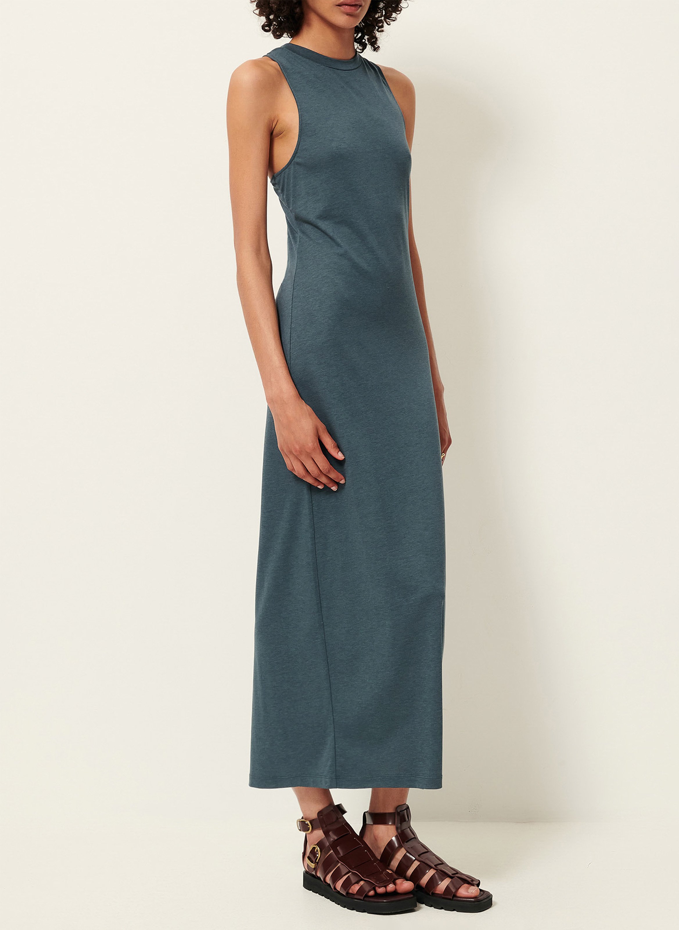 Robe longue moulante danae SESSUN Vert