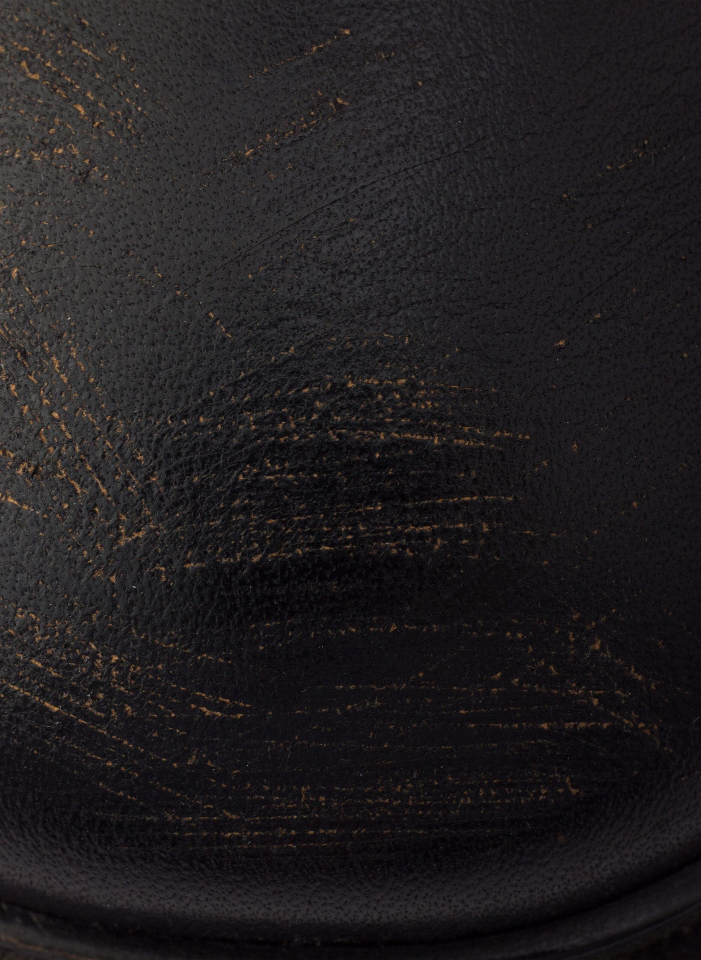 Bottes en cuir à effet vintage PRADA Noir