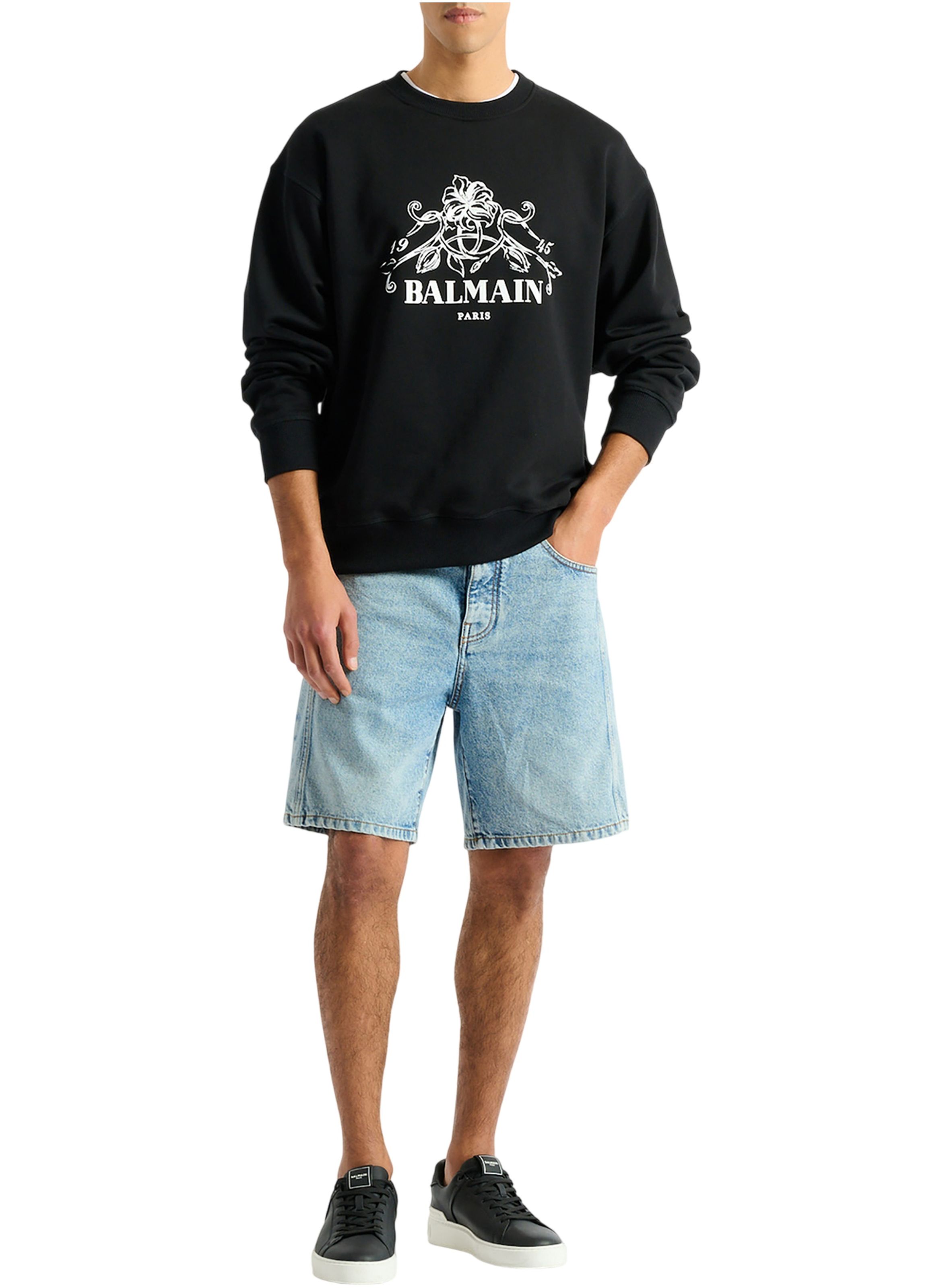 Sweat-shirt balmain vine imprimé BALMAIN Noir