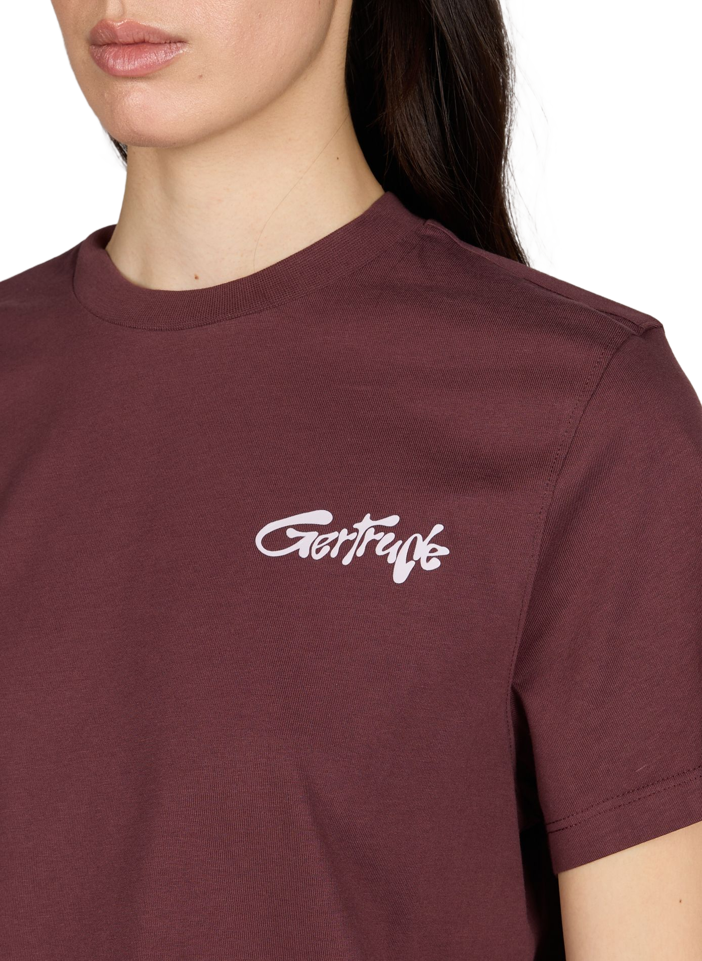 Tee-shirt droit sérigraphié GERTRUDE ET GASTON Rouge