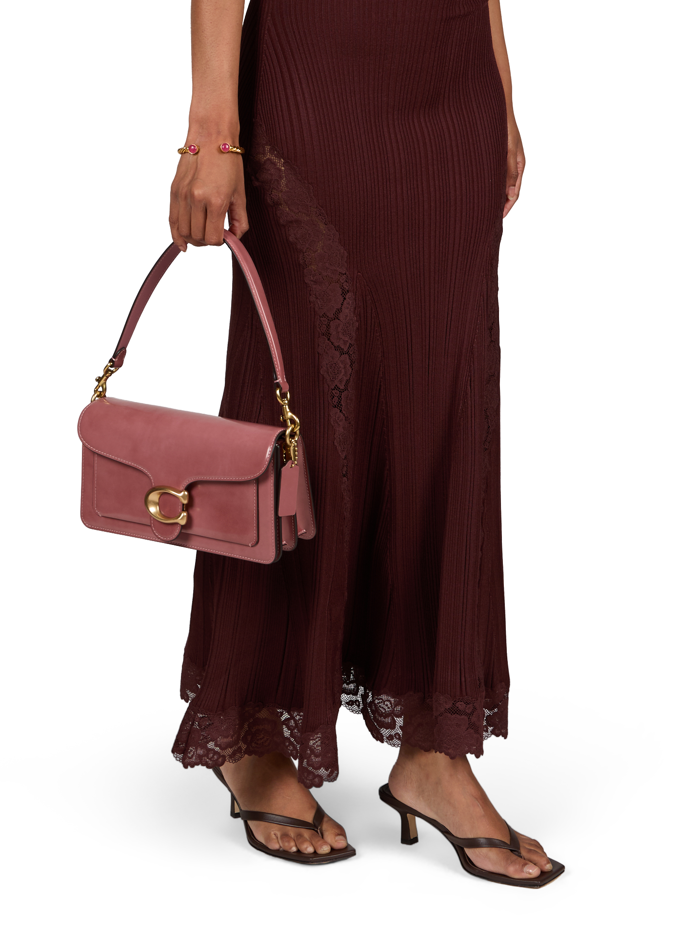 Tabby grained leather bag Pink