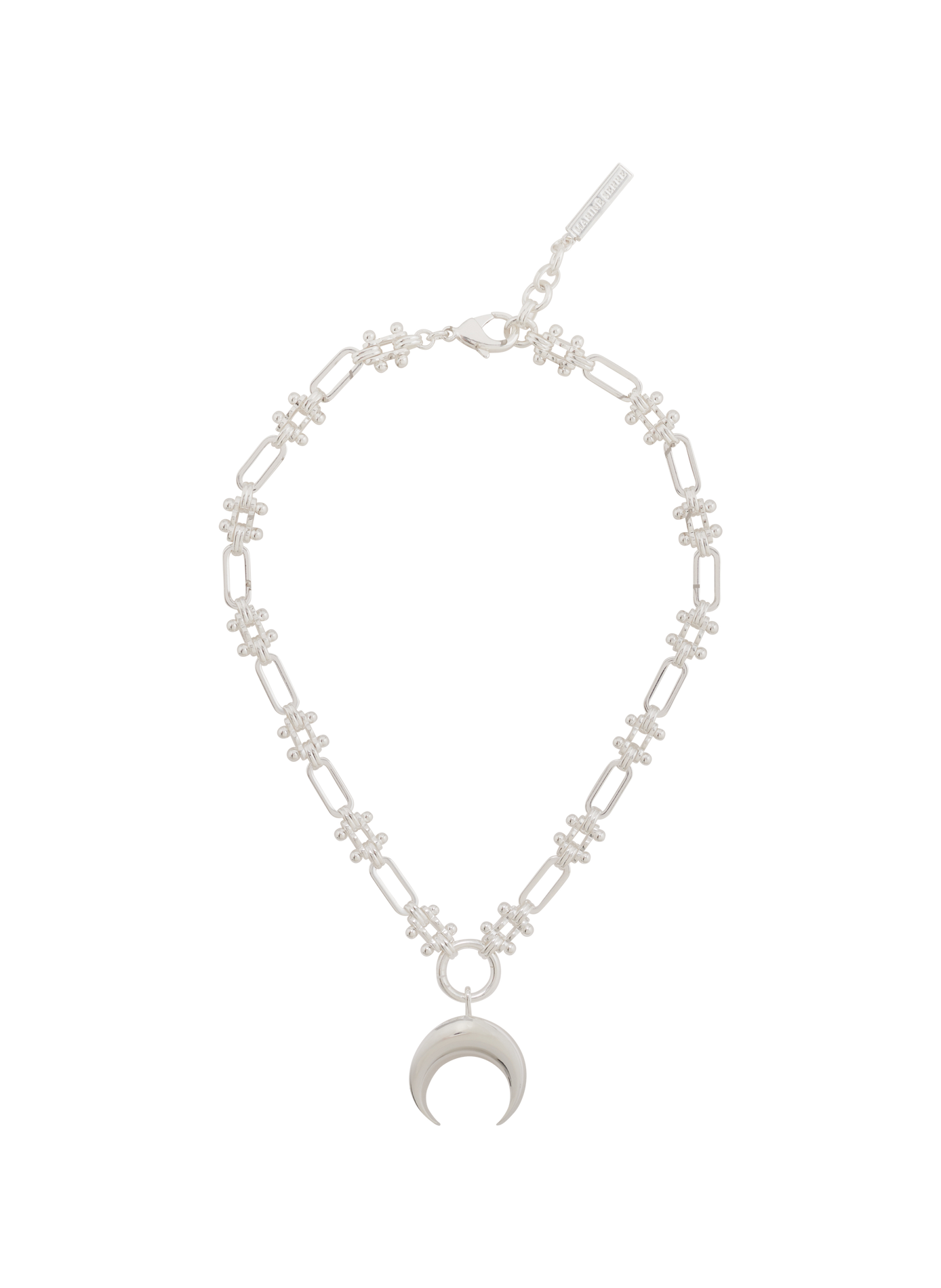 Silver plated moon charm necklace MARINE SERRE Silver