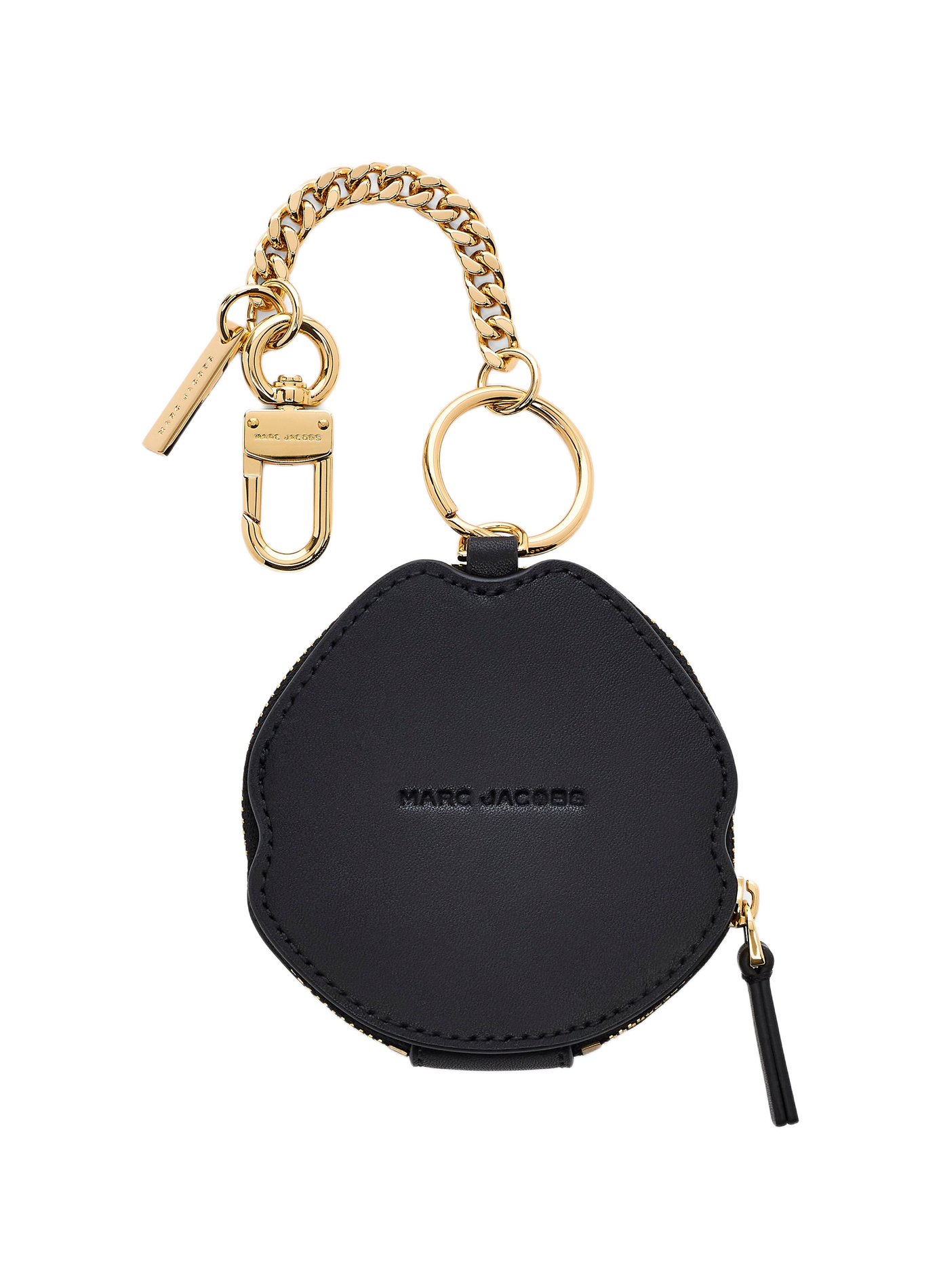 The Marc Lips Pouch leather bag charm MARC JACOBS Black