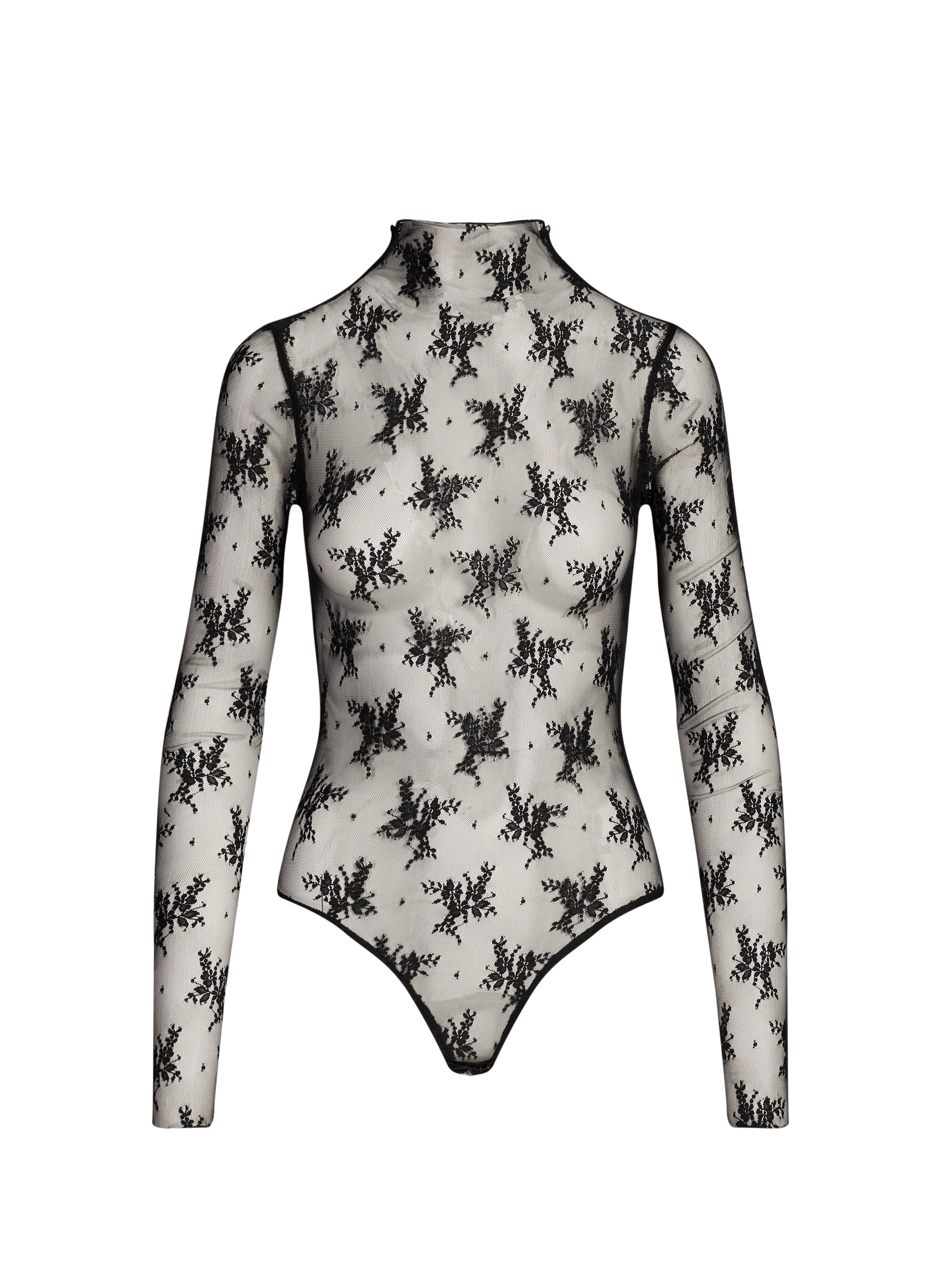 Body en dentelle transparent SAISON 1865 Noir