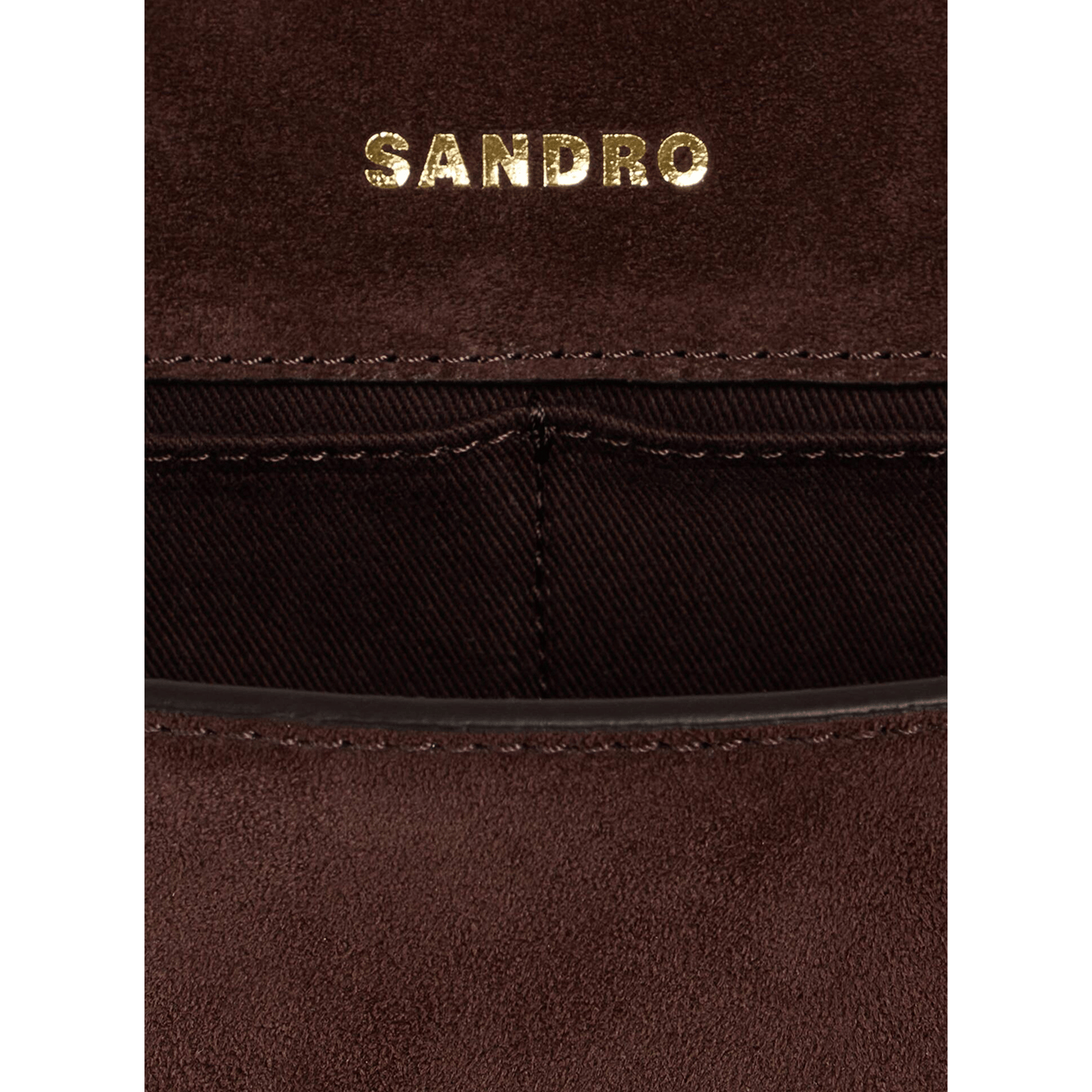 Sac à main en suède SANDRO Marron