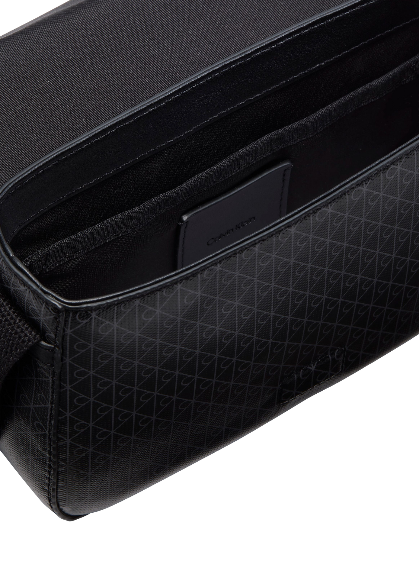 Monogram print shoulder bag CALVIN KLEIN Black