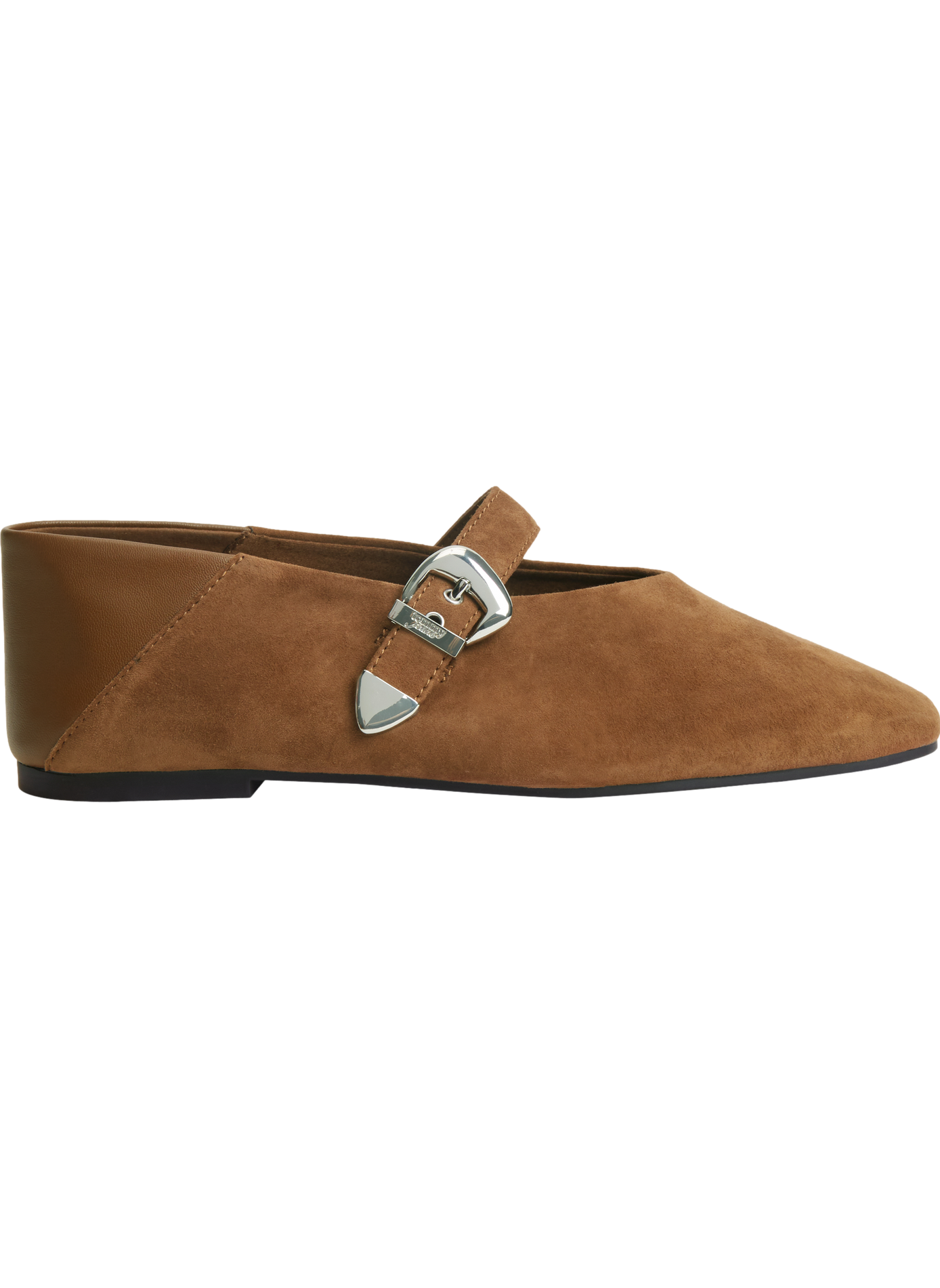 Ballerines à boucles en cuir  TOMMY HILFIGER Marron