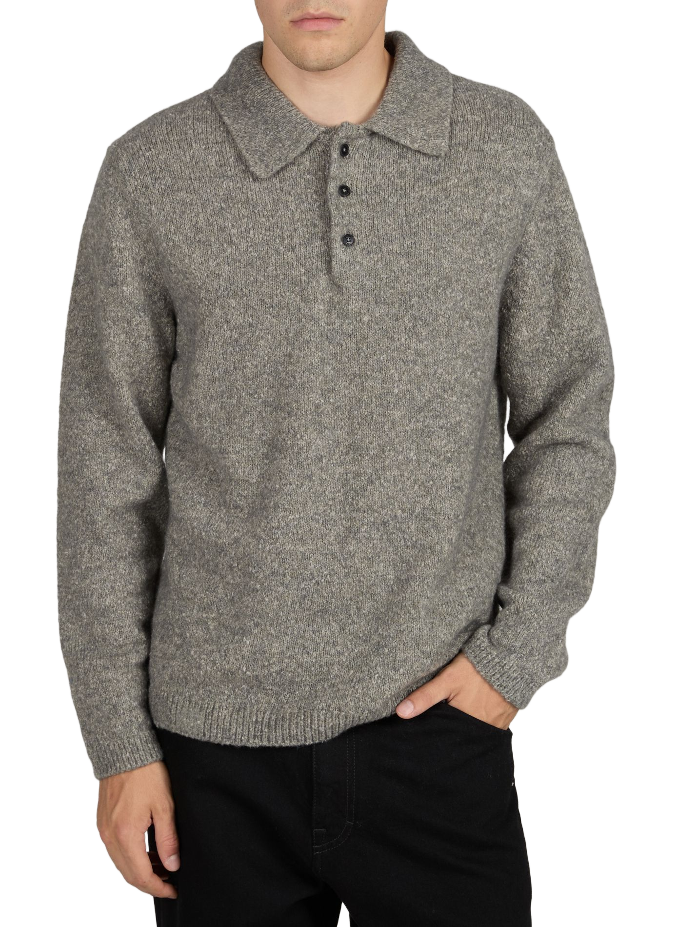 Pull col classique CLOSED Gris