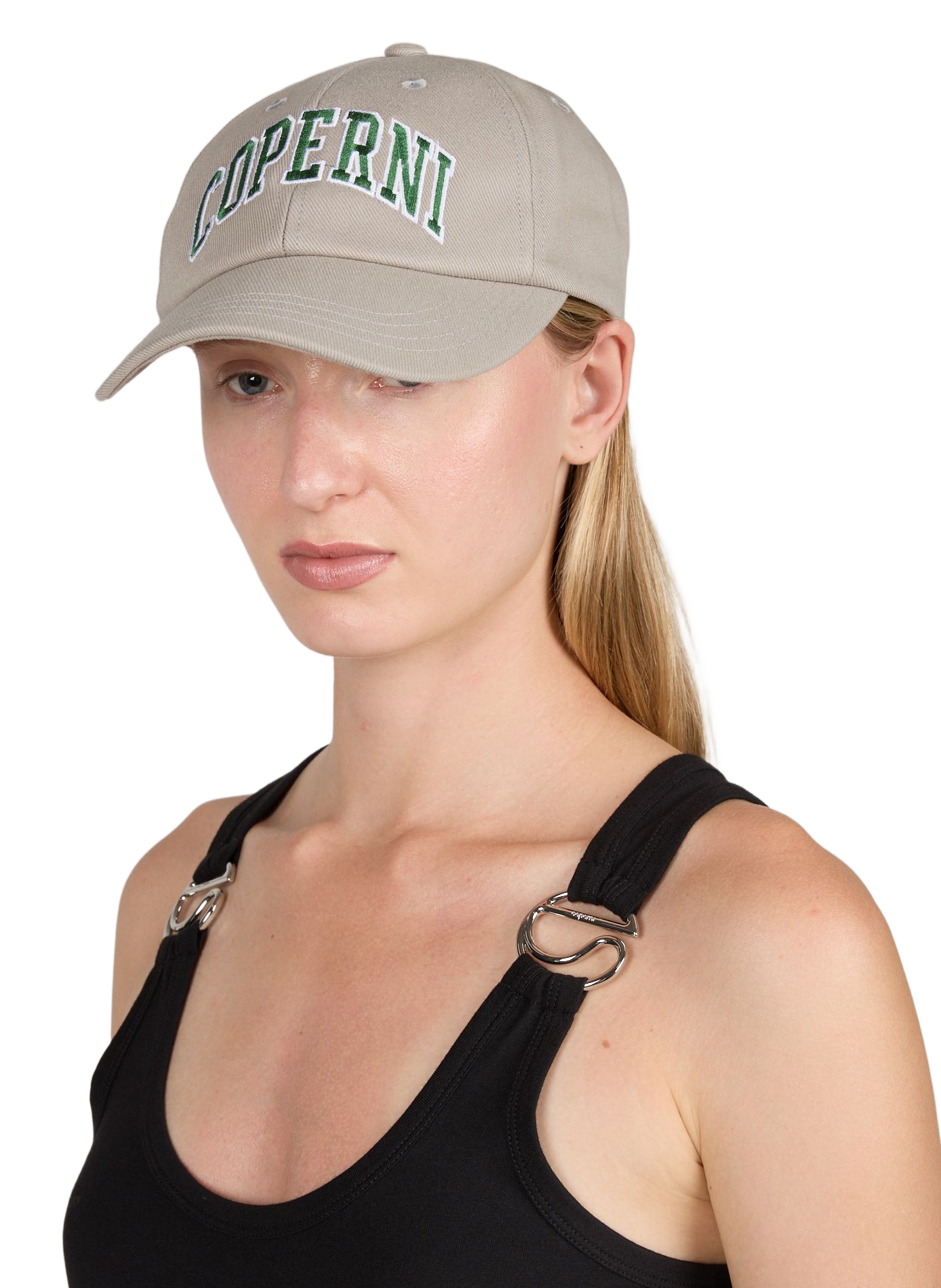 Casquette brodée en coton COPERNI Gris