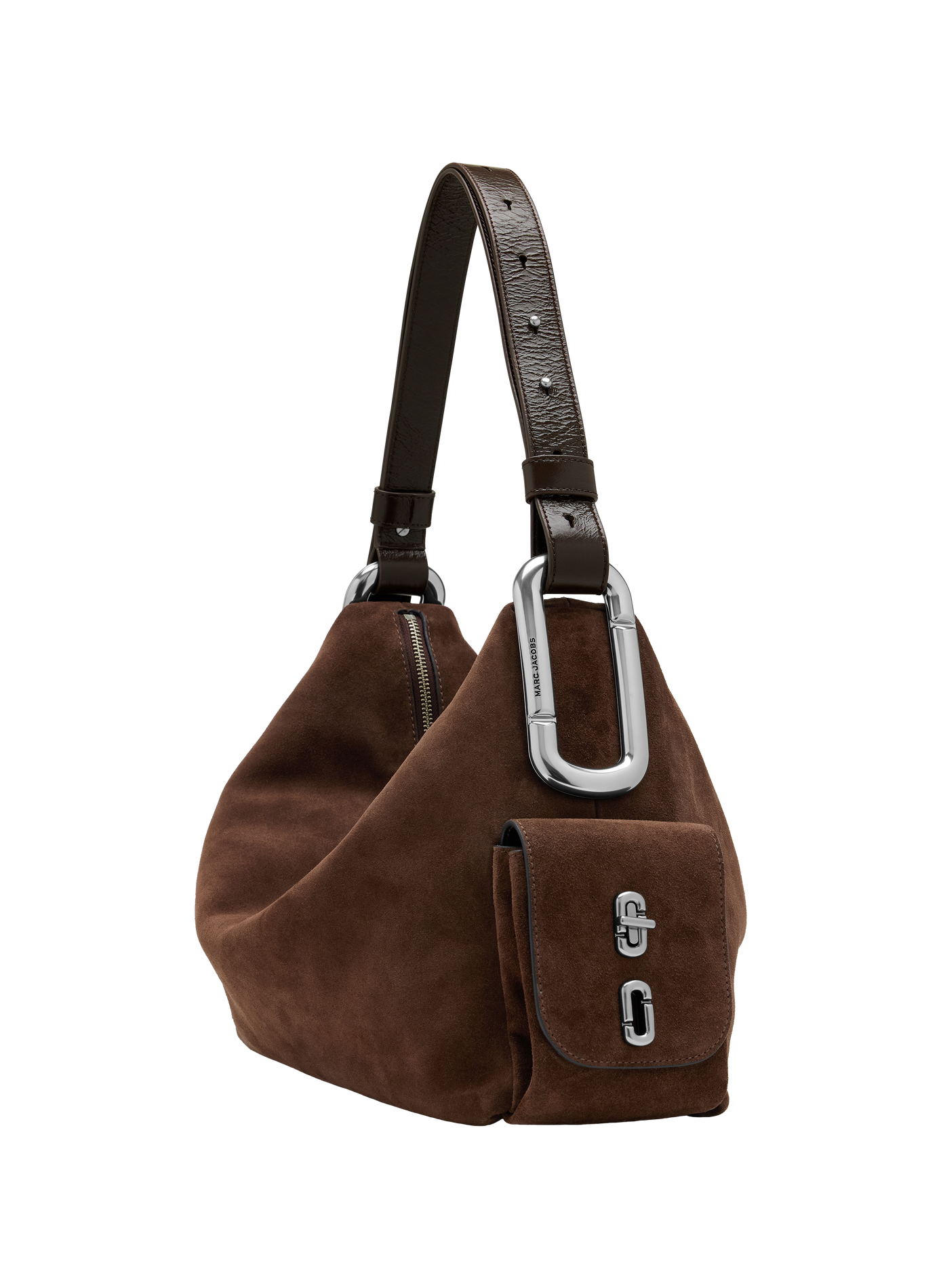 Schoudertas The Scene Large van suède leer MARC JACOBS Bruin