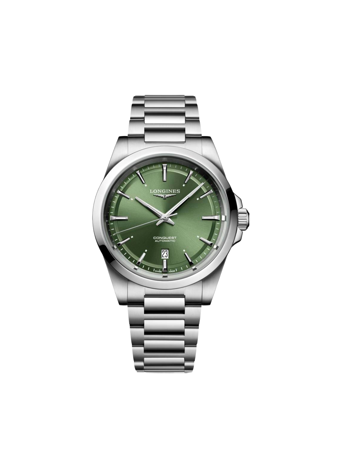 Montre automatique Conquest 2023 en acier inoxydable LONGINES Blanc