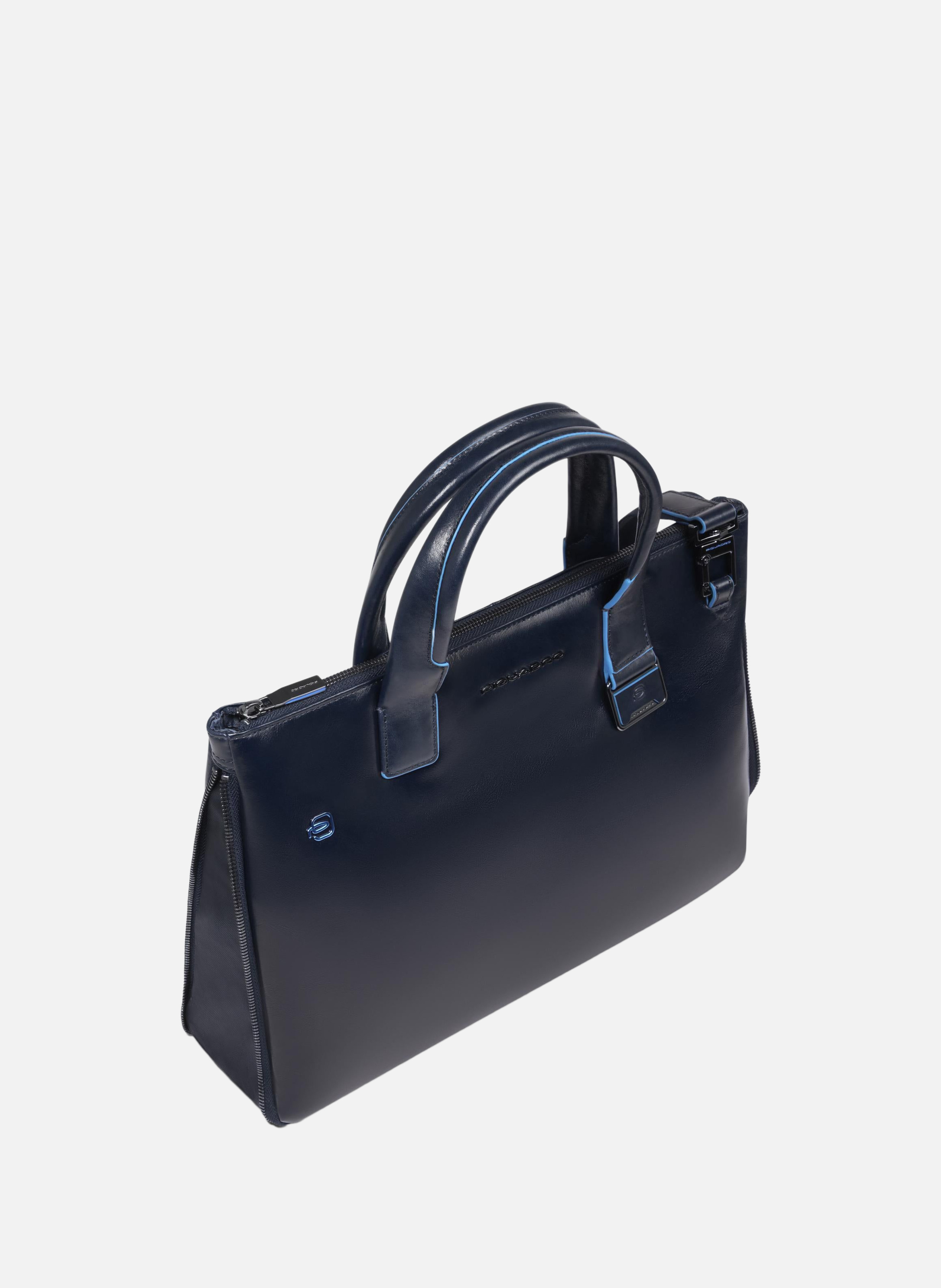 Sac à ordinateur mince 14" personnalisable PIQUADRO Bleu