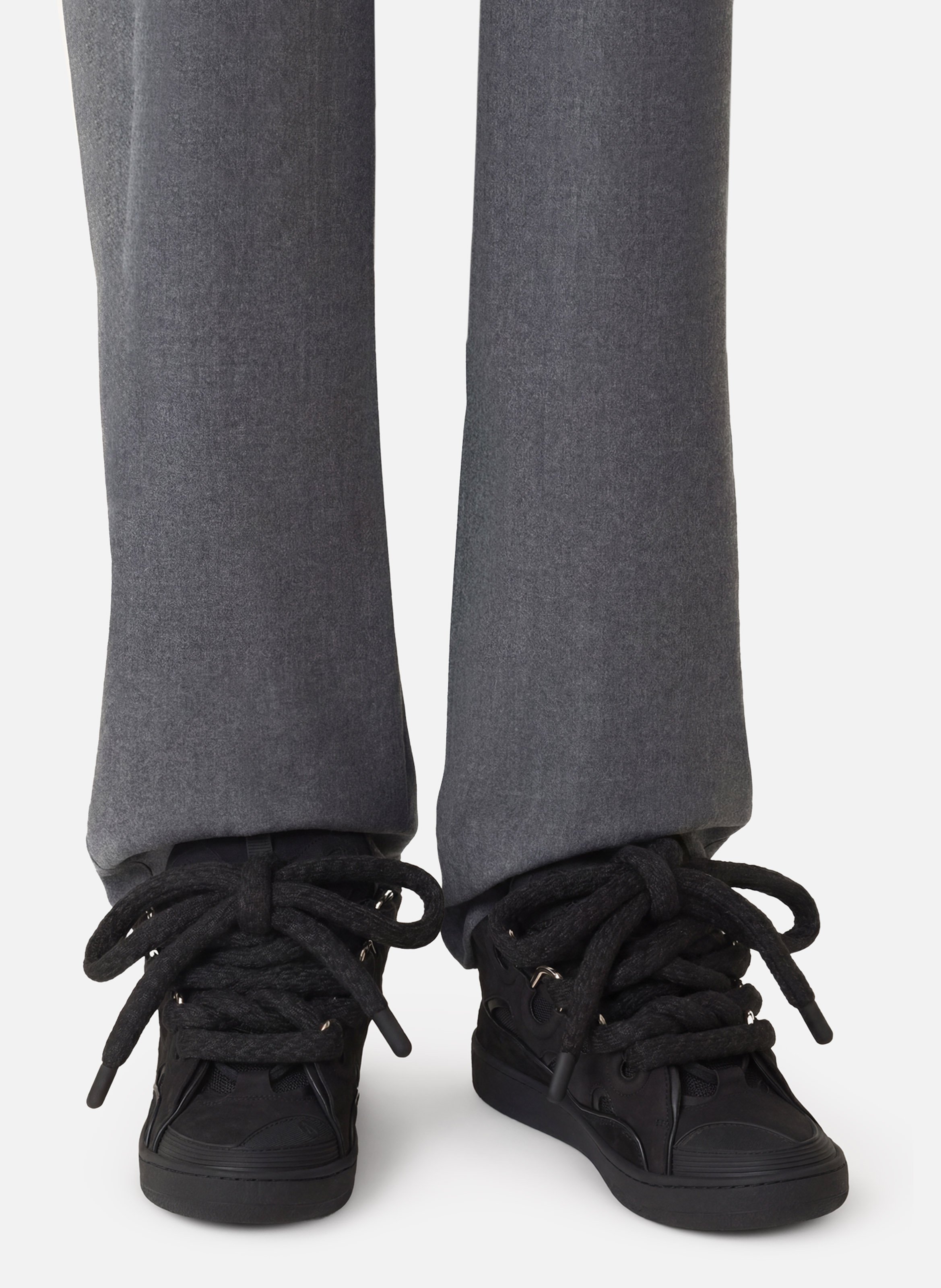Sneakers curb snake en cuir LANVIN Noir