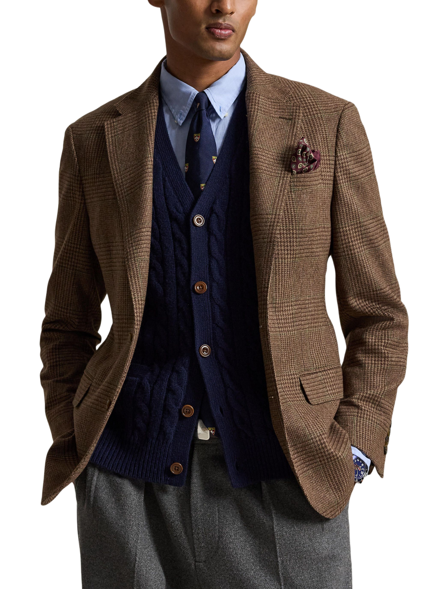 Blazer cintré en laine mélangée POLO RALPH LAUREN Beige